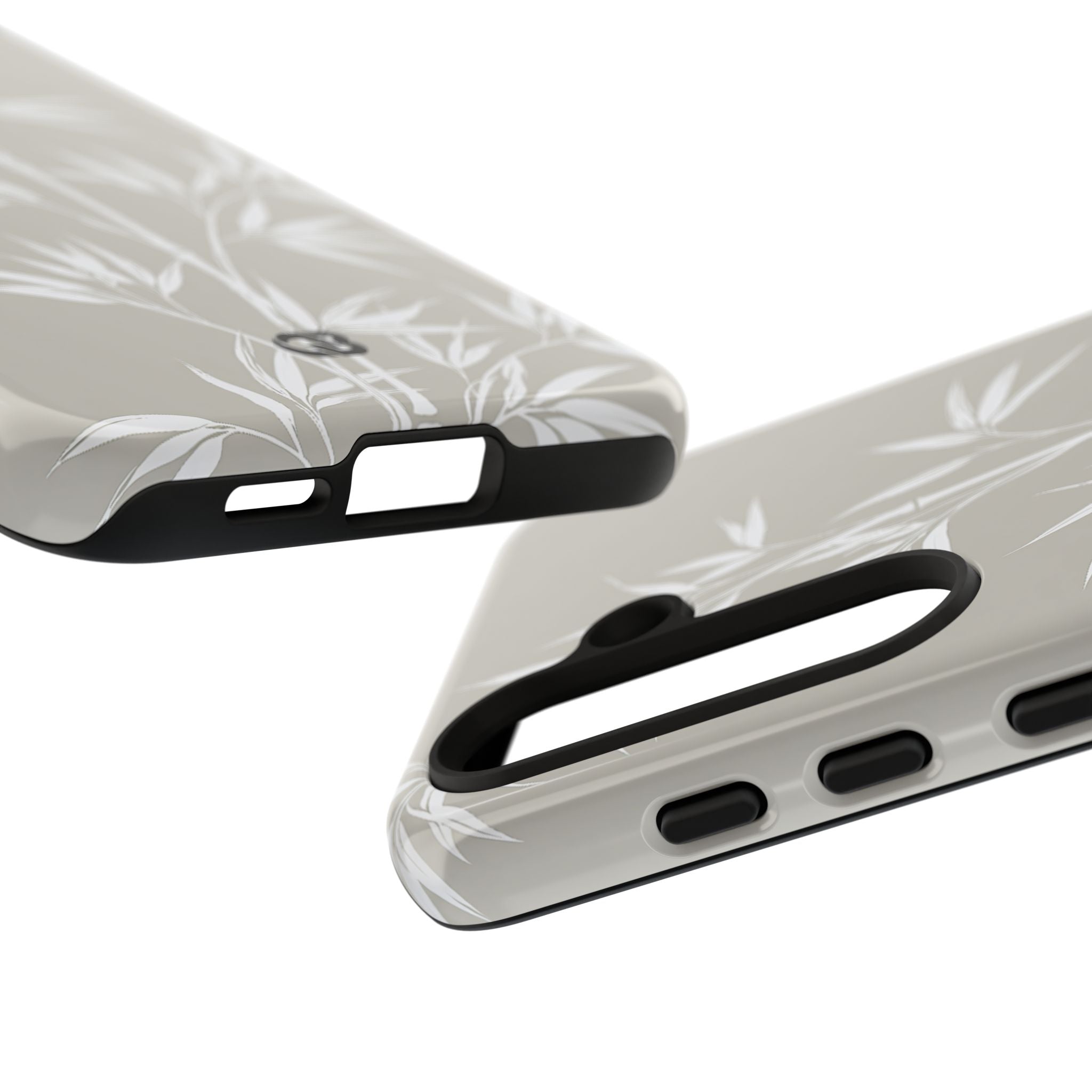 Beige Tough Phone Case for Samsung - Sandstone Bamboo Stalks