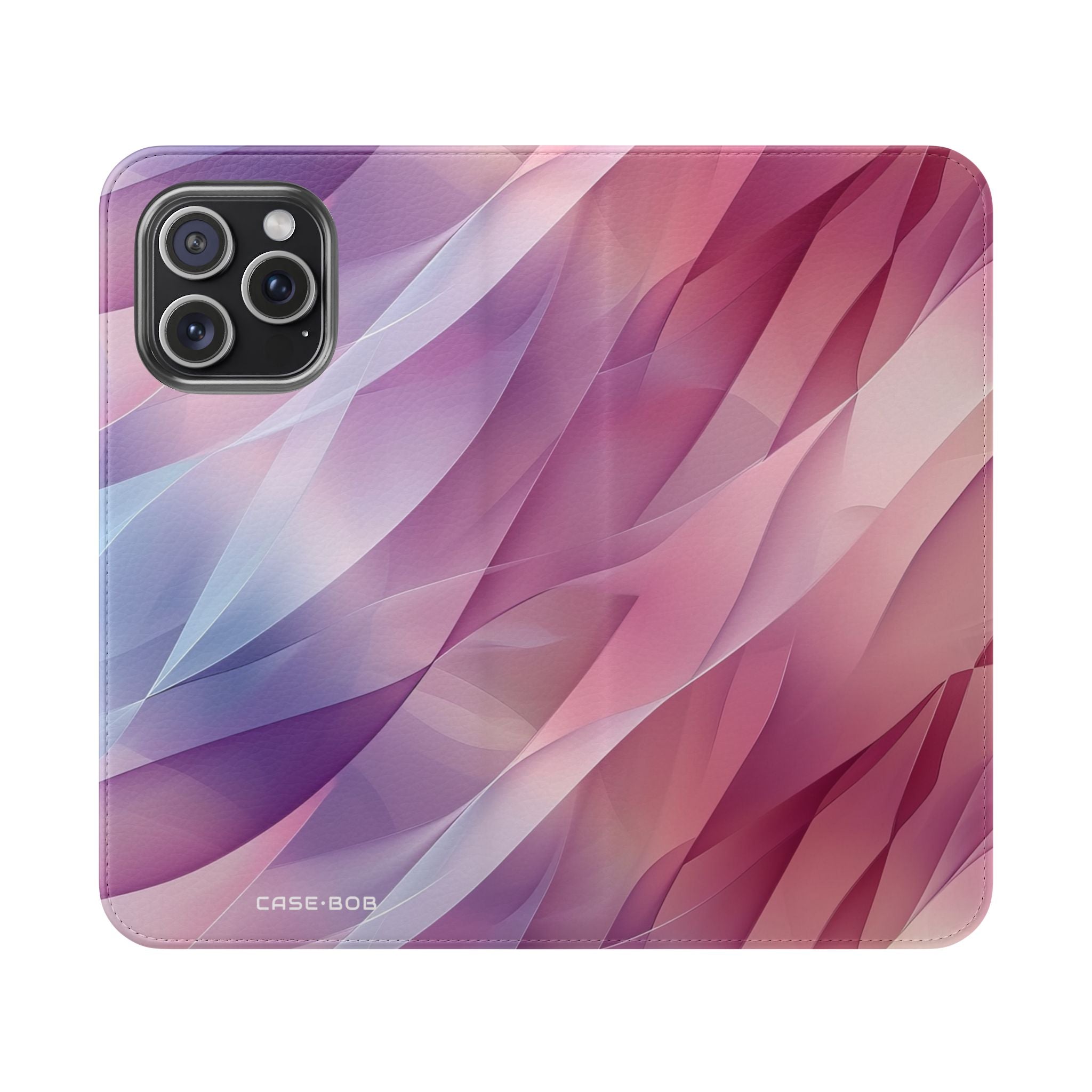 Pink Leafwave - iPhone 15 Pro Max Case - Wallet