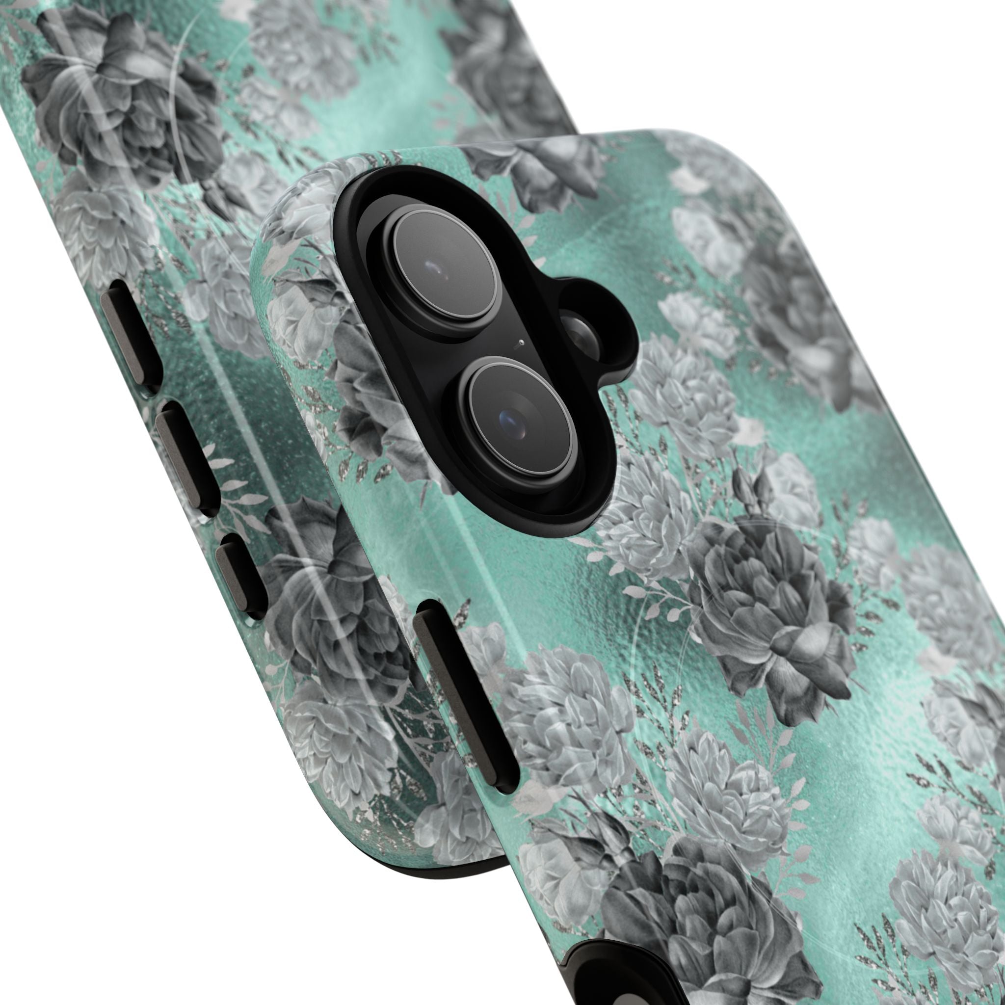 Frost Mint Floral · Tough+ Magsafe