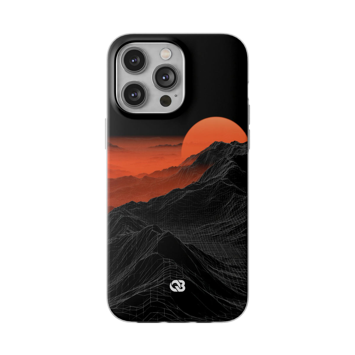 Solar Ridge Mesh · Lite Phone Case for iPhone · Black