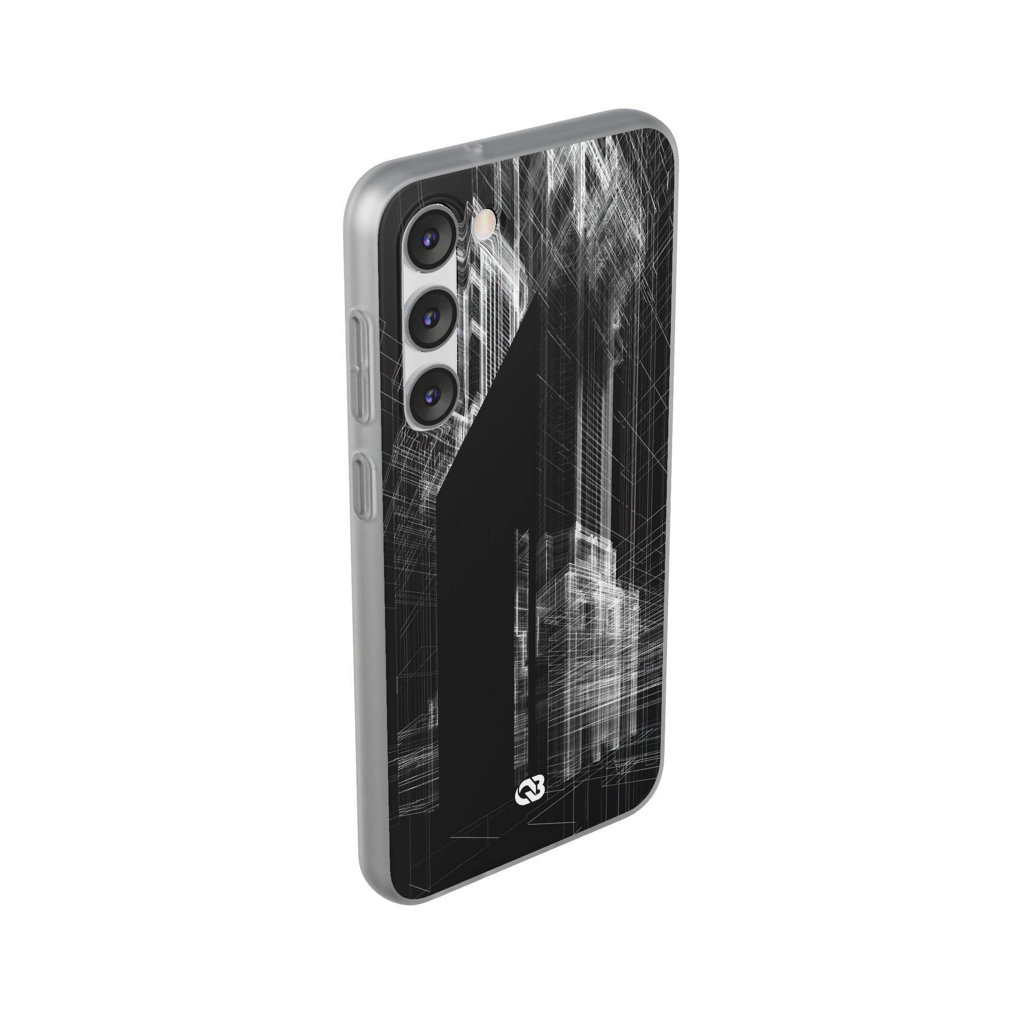 Black Lite Phone Case for Samsung - Ghost Urban Wireframe