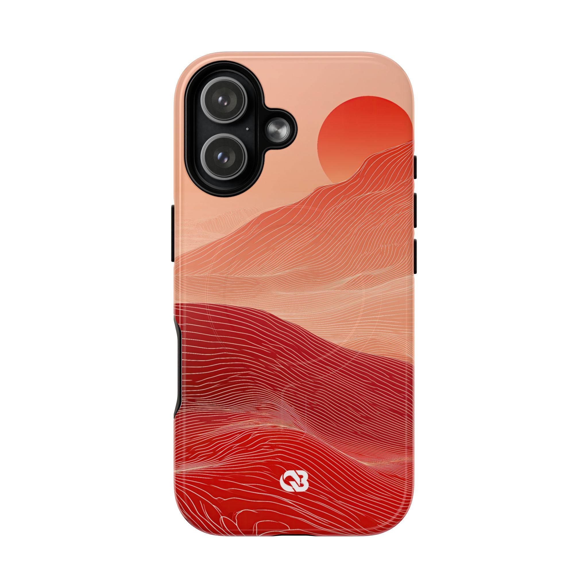 Red Tough 2.0 Magsafe Phone Case for iPhone - Crimson Ridge Lines
