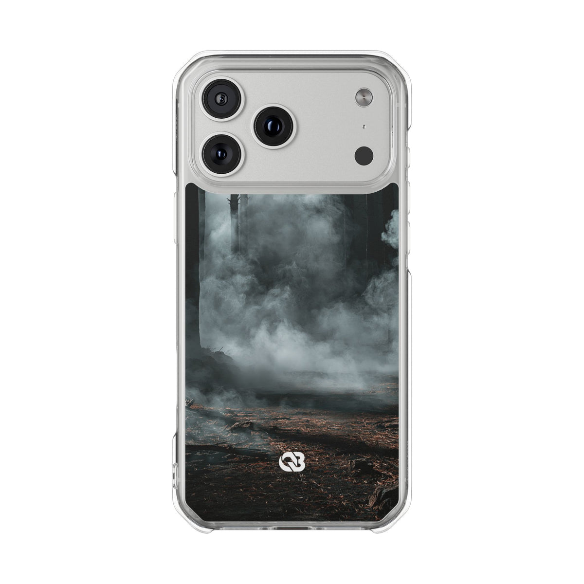 Shadowed Pine Mist · Clear Impact Magnetic Phone Case for iPhone · Black