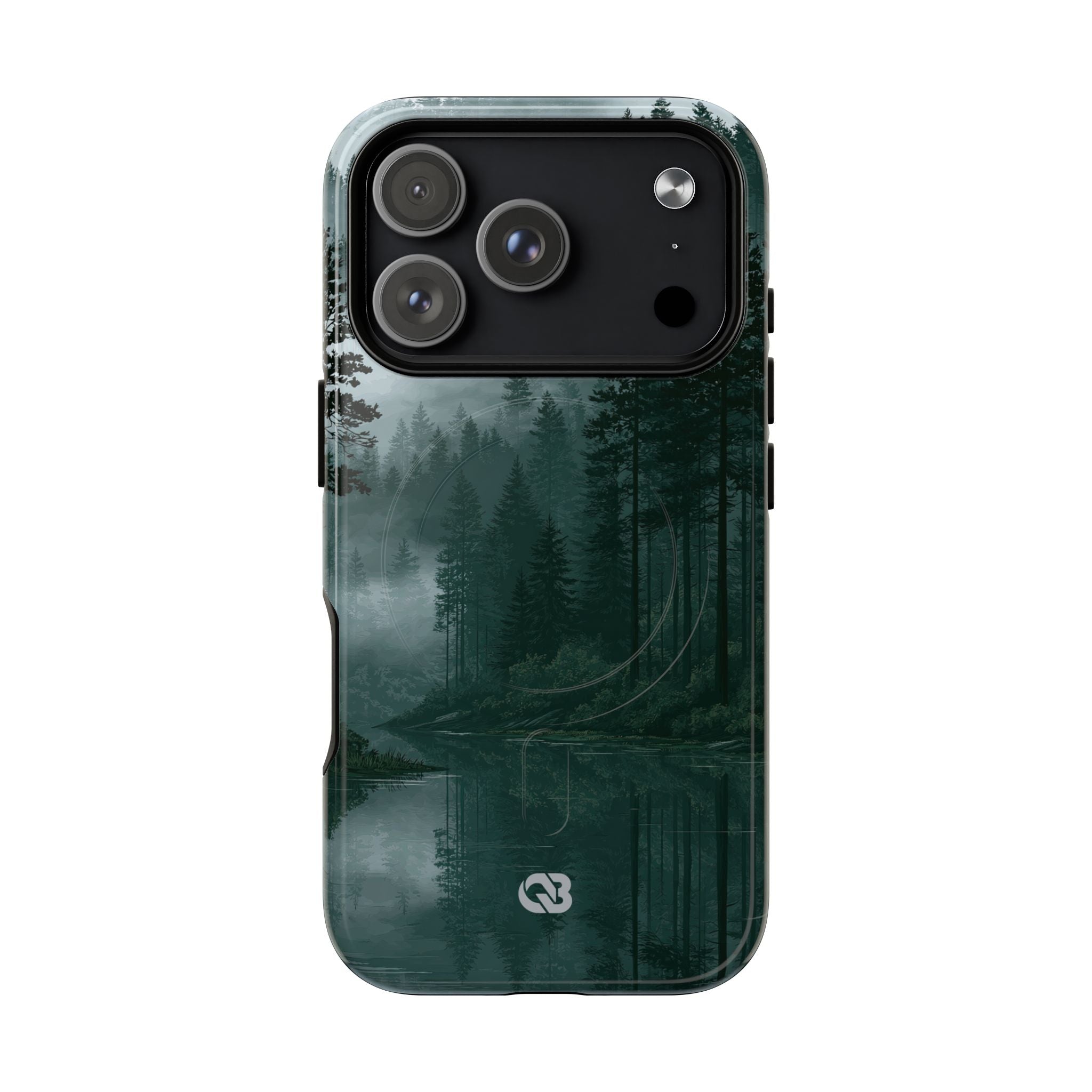 Green Tough 2.0 Magsafe Phone Case for iPhone - Misty Evergreen Mirror
