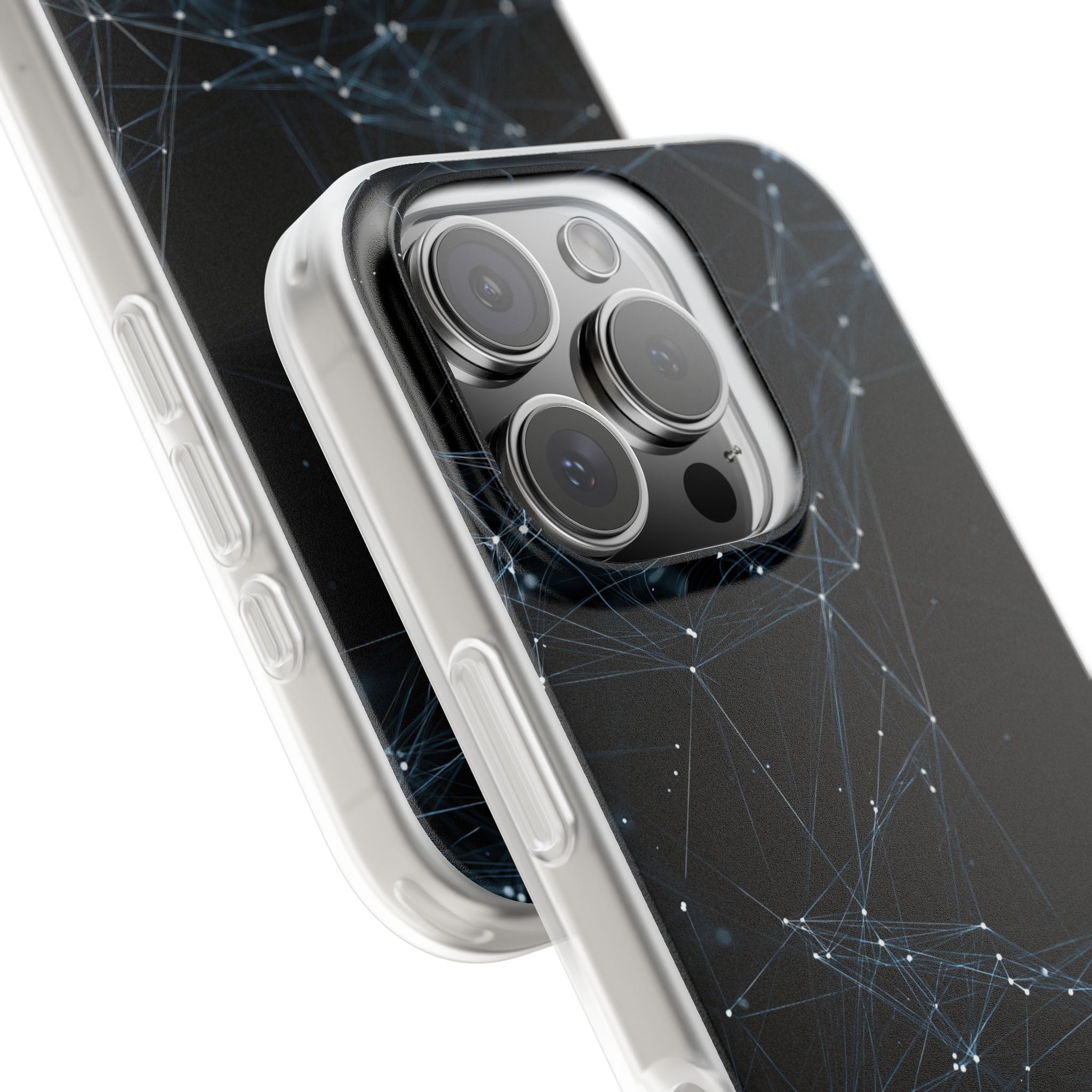 Black Lite Phone Case for iPhone - Arctic Neural Mesh