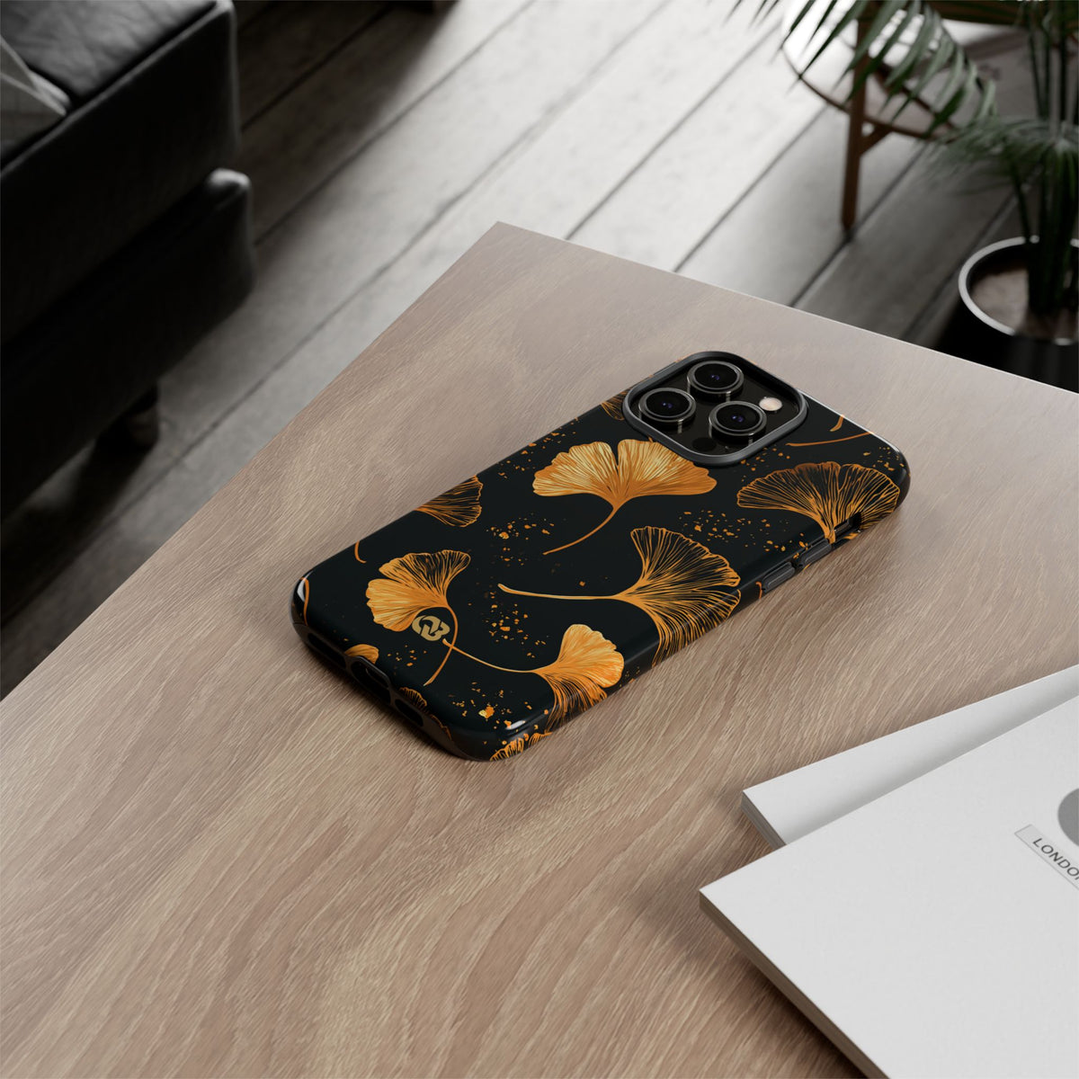 Gilded Ginkgo · Tough Phone Case for iPhone · Gold