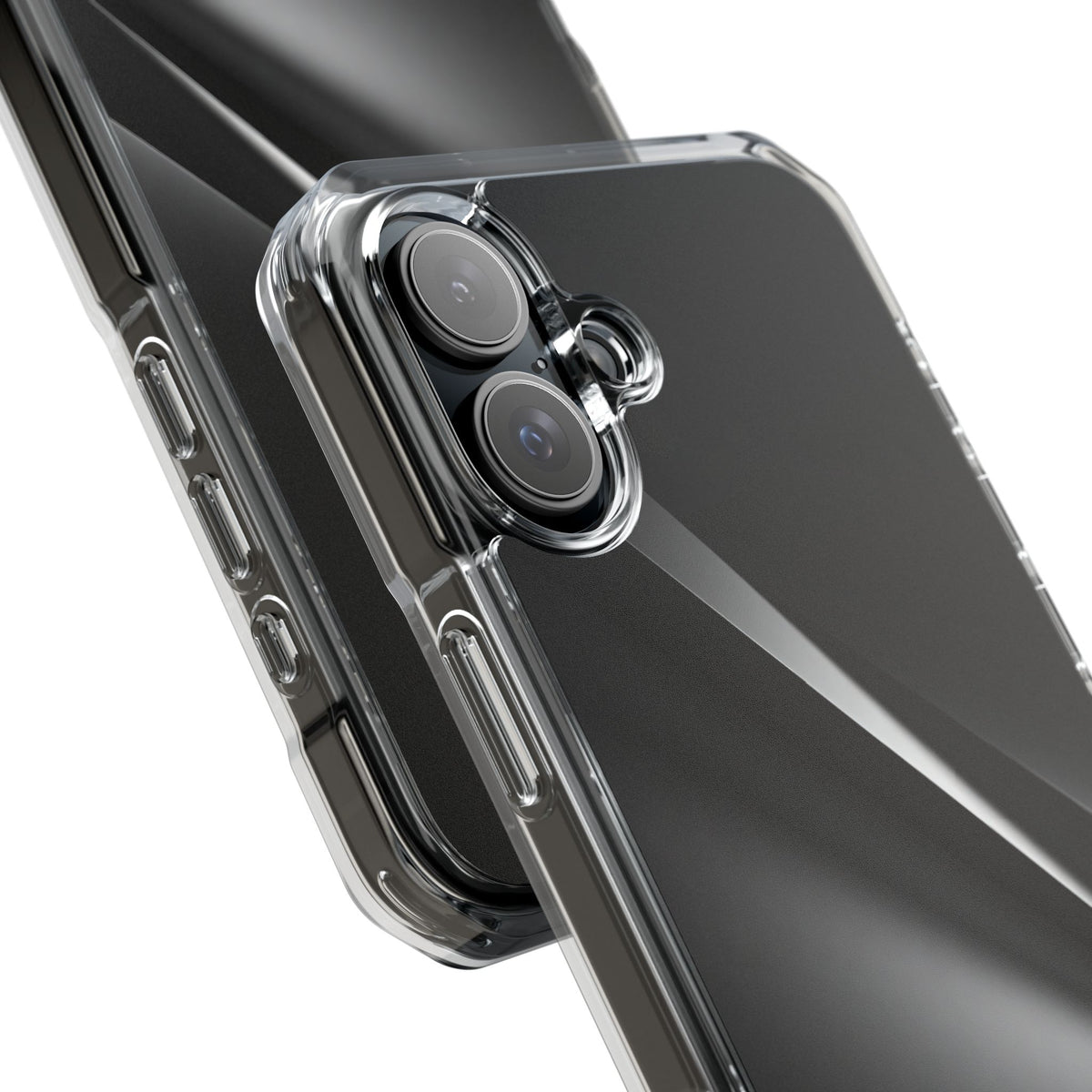Obsidian Ridge · Clear Impact Magnetic Phone Case for iPhone · Black