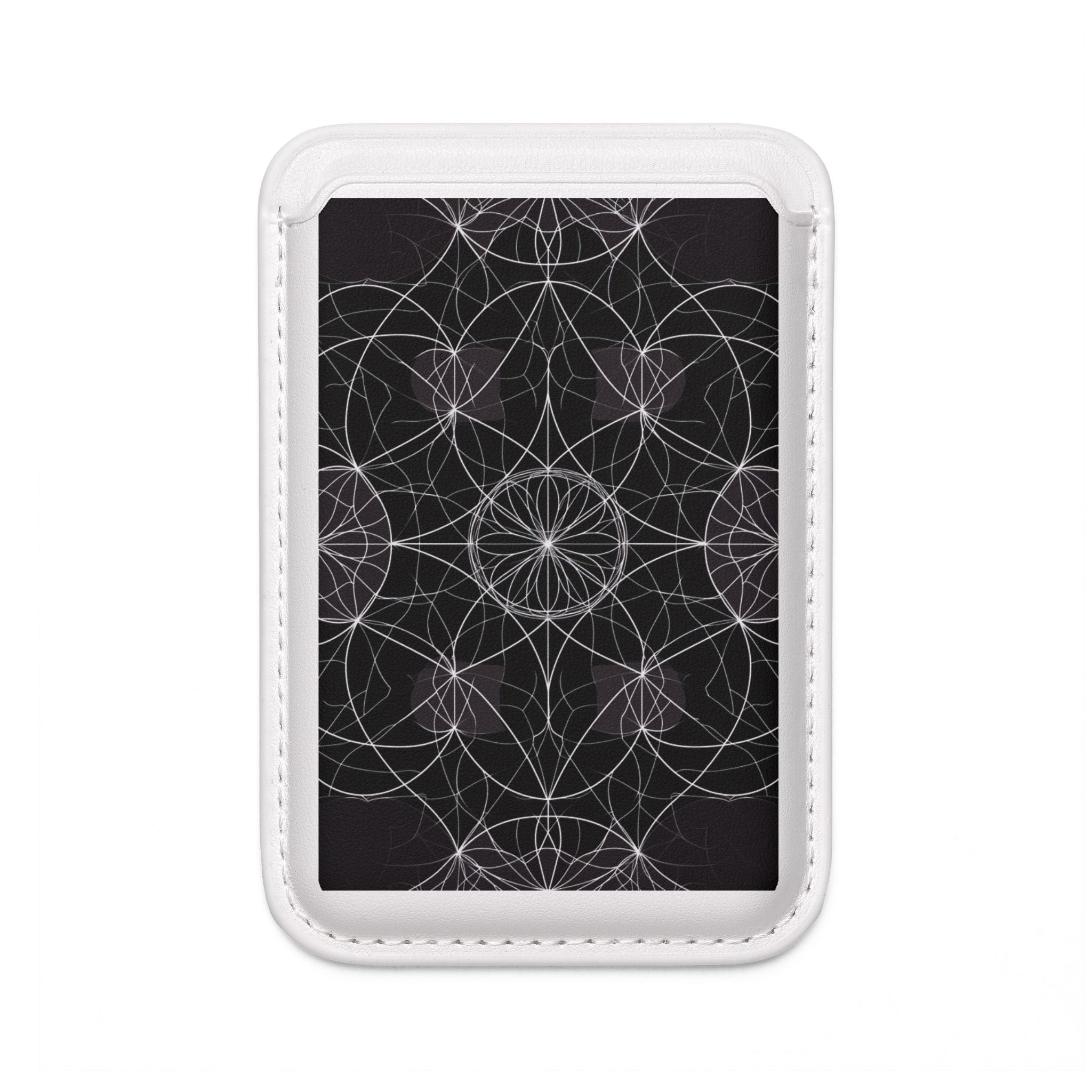 White Mandala Radiance Wallet – MagSafe Ready