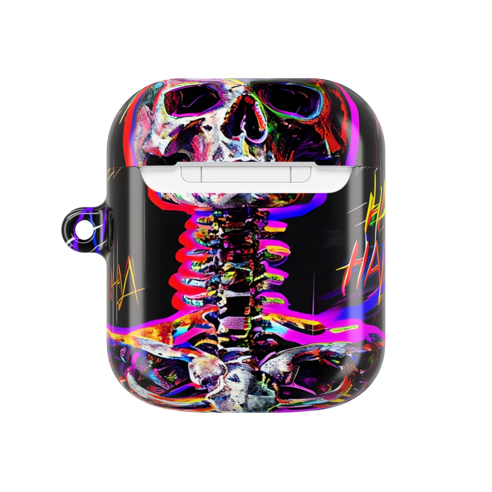 Neon Skeleton Laughter - AirPods Case
