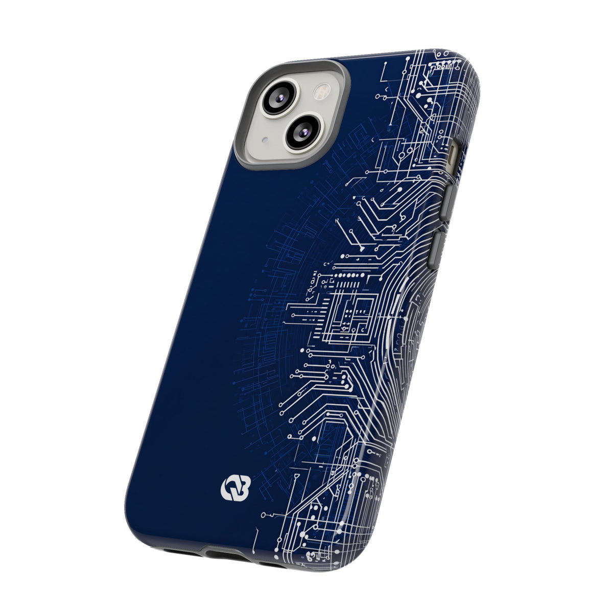 Blue Tough Phone Case for iPhone - Cobalt Circuit Logic