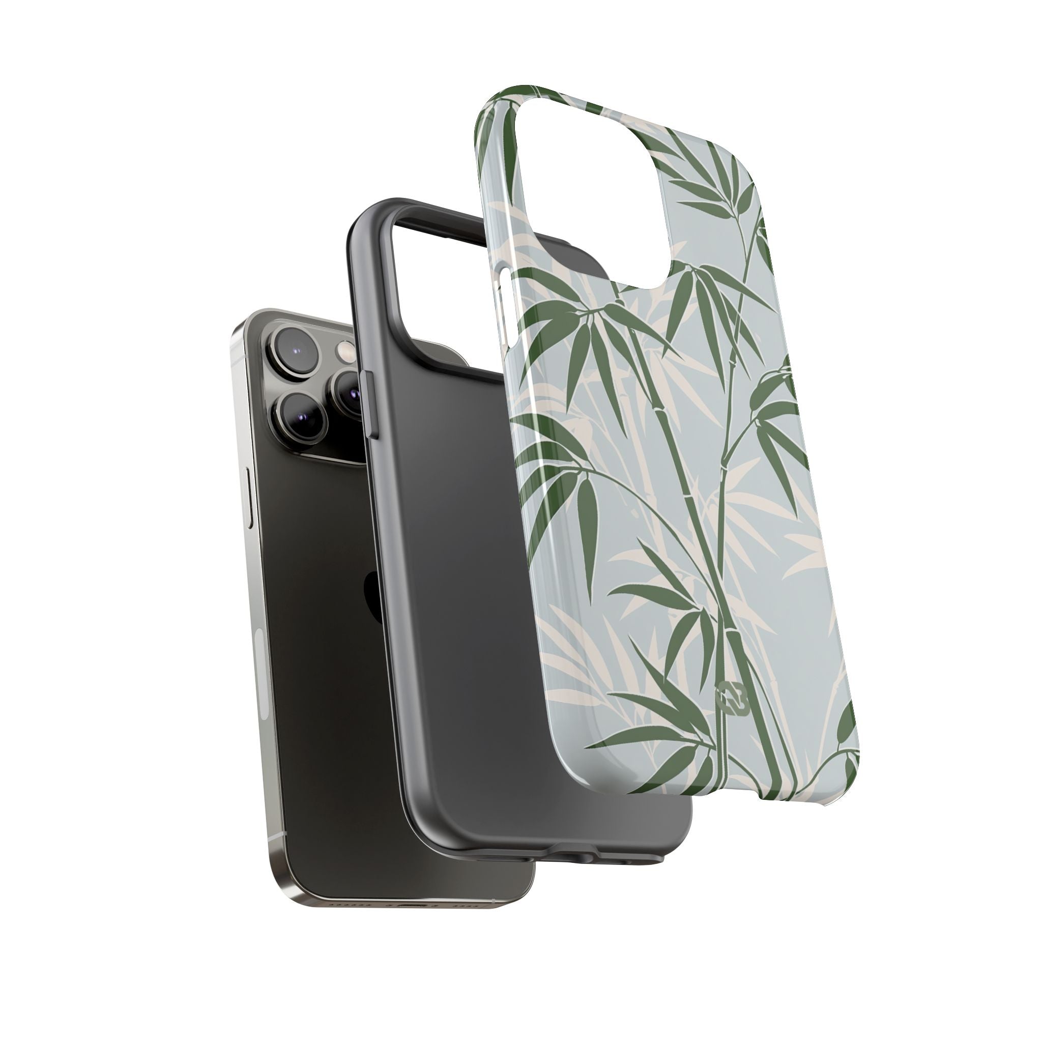Green Tough Phone Case for iPhone - Kyoto Bamboo Canopy