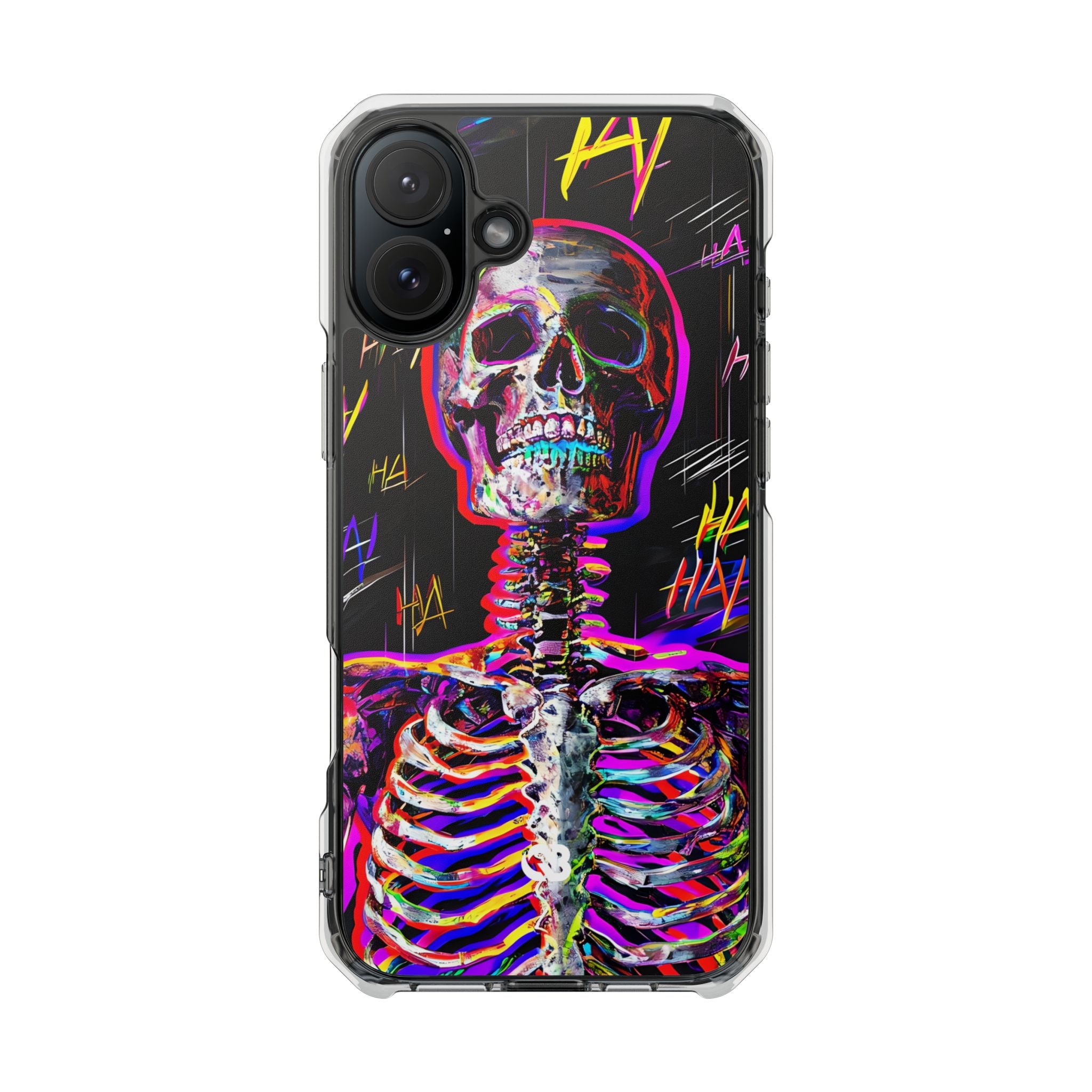 Neon Glitch Skeleton · Impact Handyhülle für iPhone · Magsafe