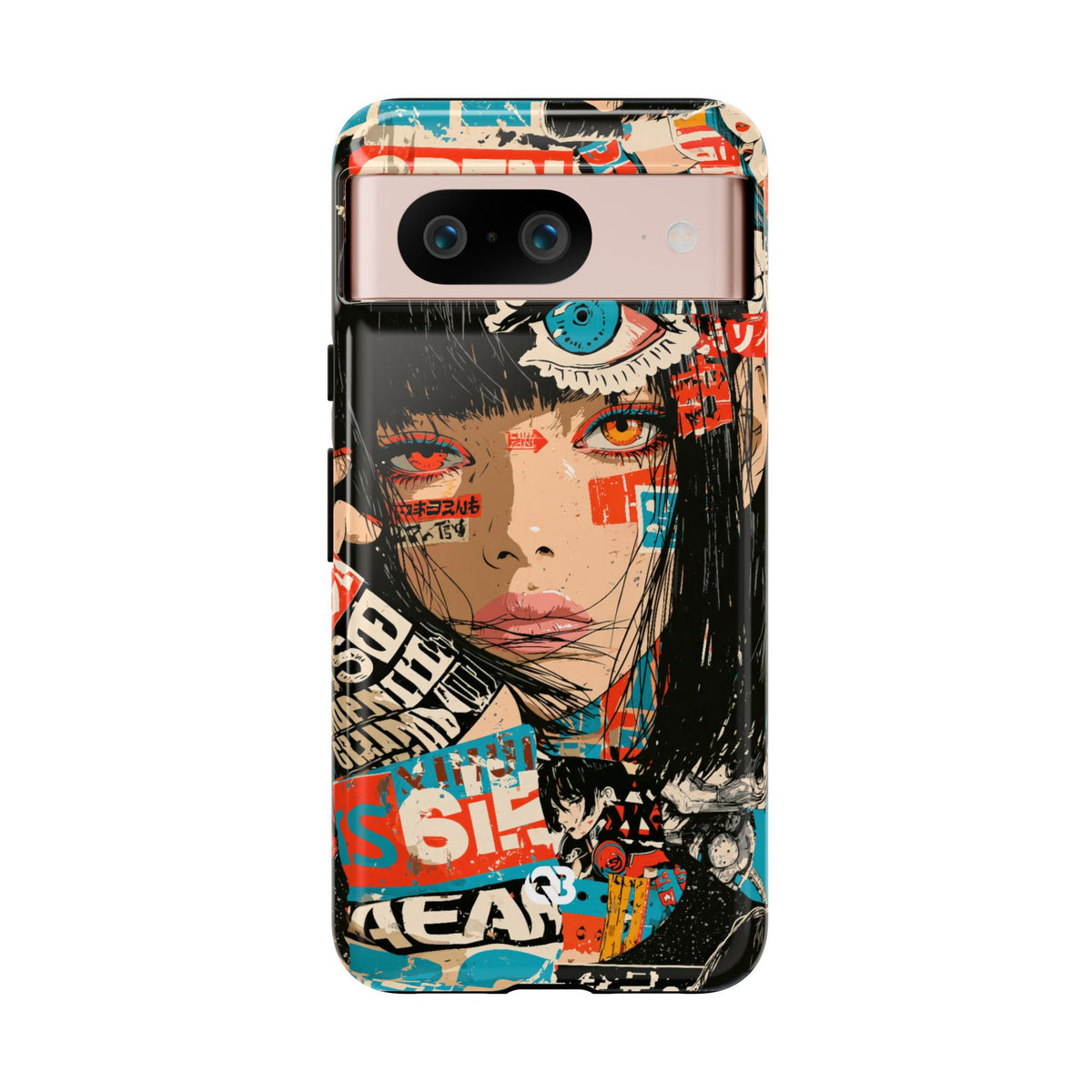 Shibuya Street Collage · Tough Phone Case for Pixel · Red