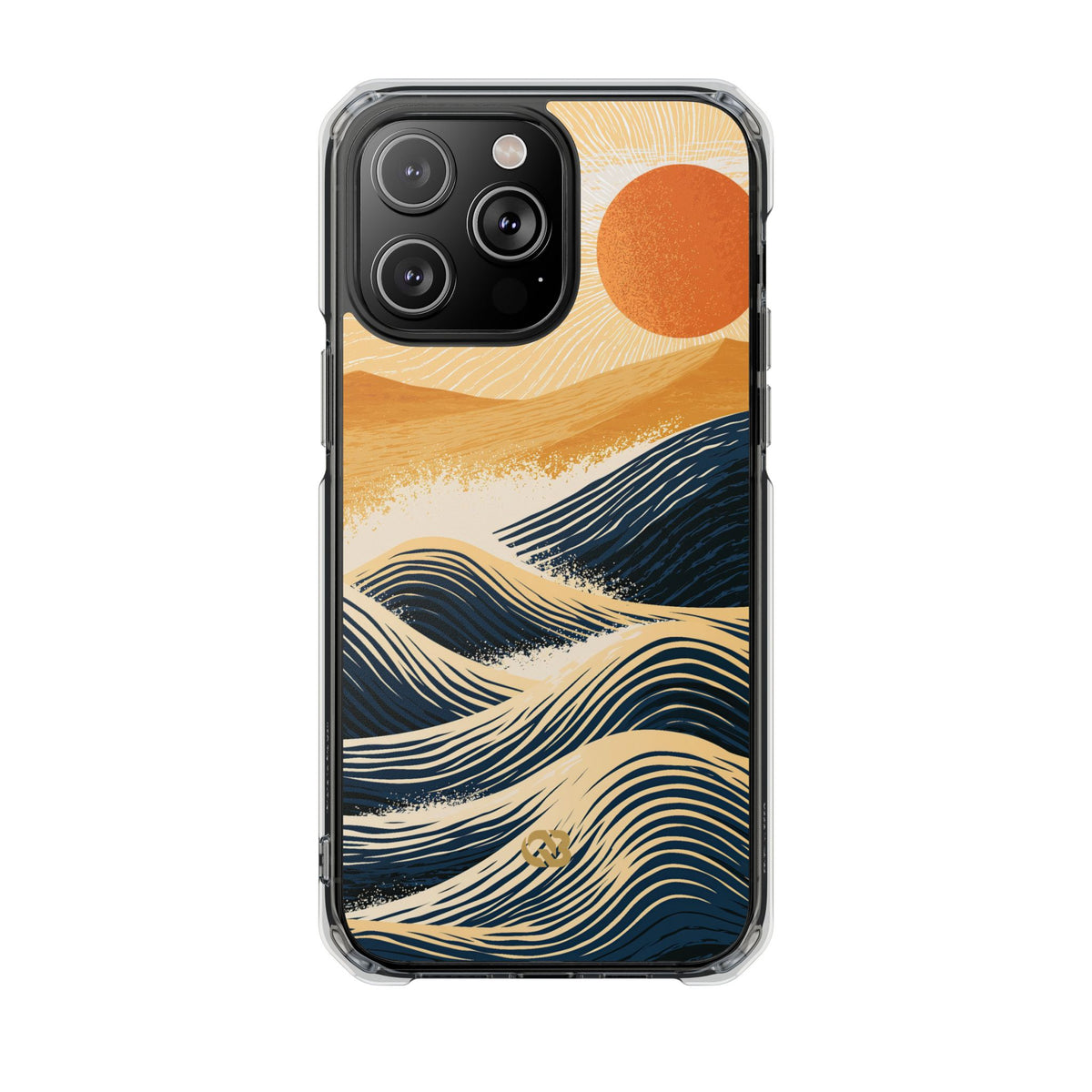 Blue Impact MagSafe Phone Case for iPhone - Kyoto Cresting Tide
