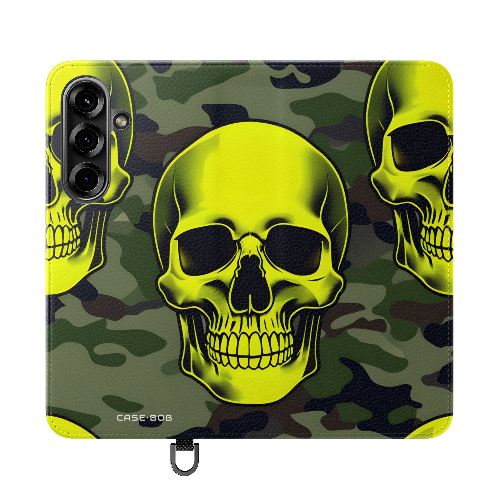 Neon Skull Camo - Samsung S25 Case - Wallet