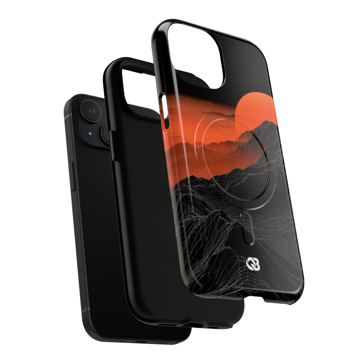 Solar Ridge Mesh · Tough 2.0 Magnetic Phone Case for iPhone · Black