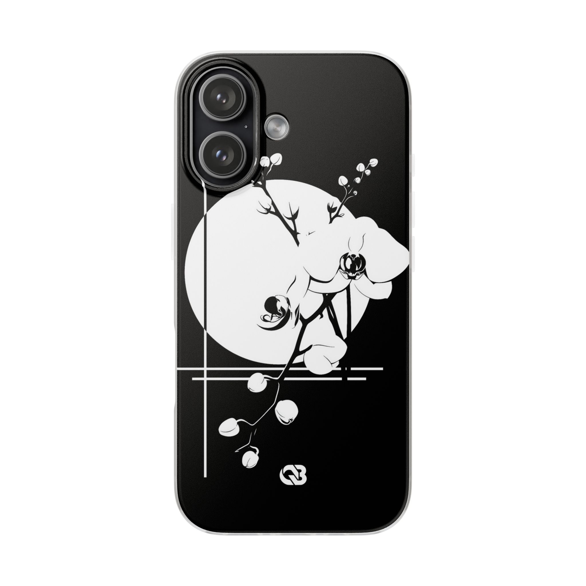 Black Lite Phone Case for iPhone - Lunar Orchid Grid