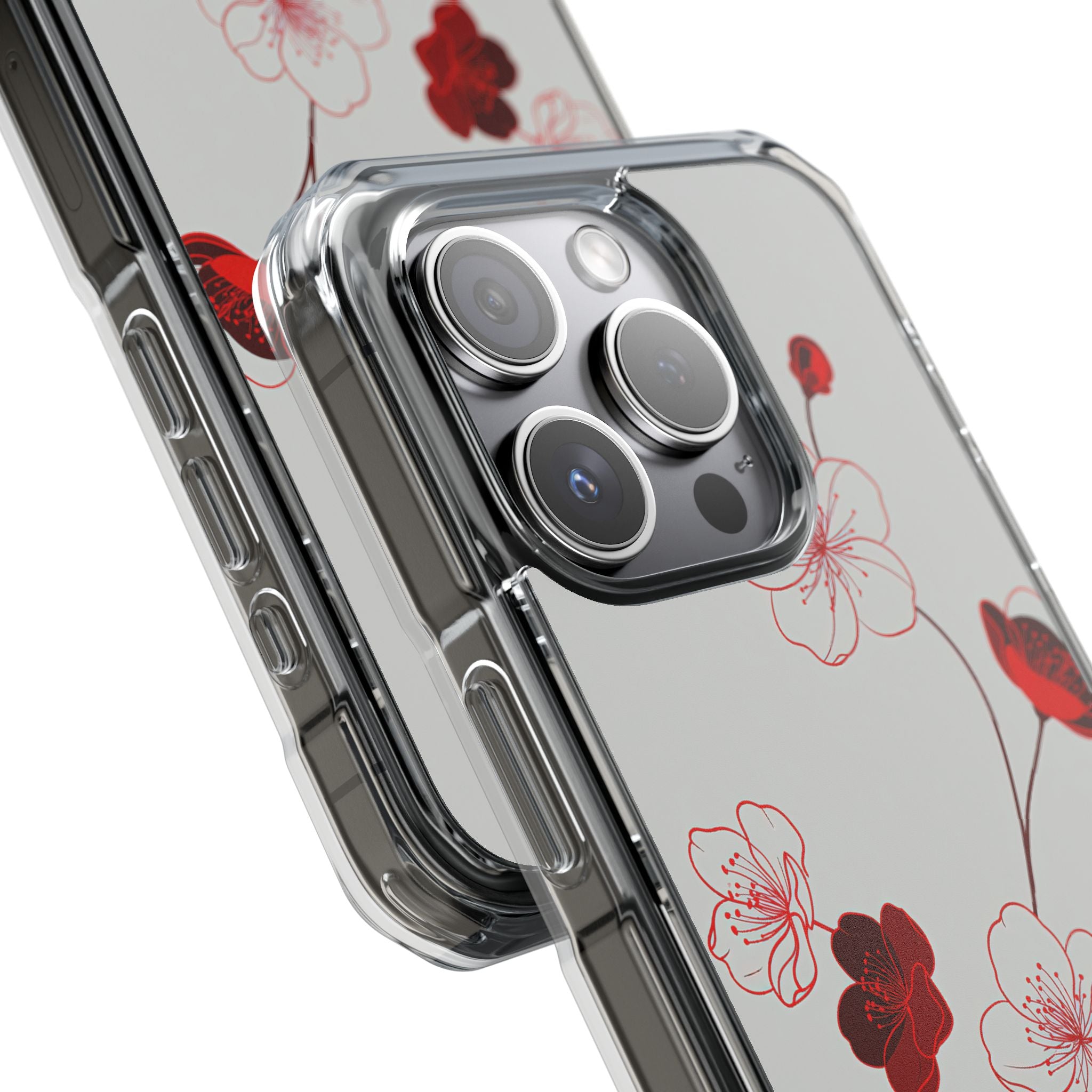 Red Impact MagSafe Phone Case for iPhone - Kyoto Ember Bloom