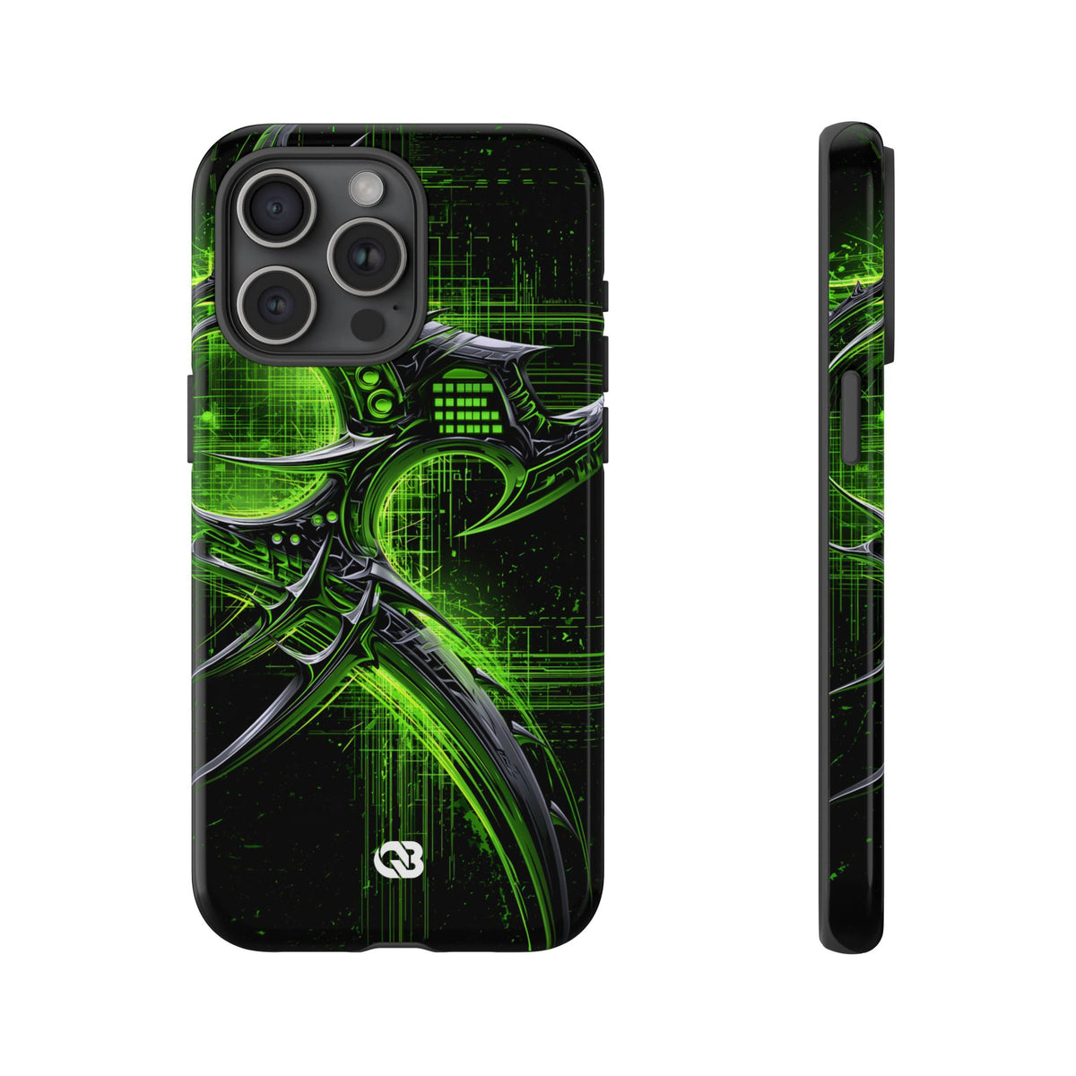 Cyber Sigil Grid · Tough Phone Case for iPhone · Green