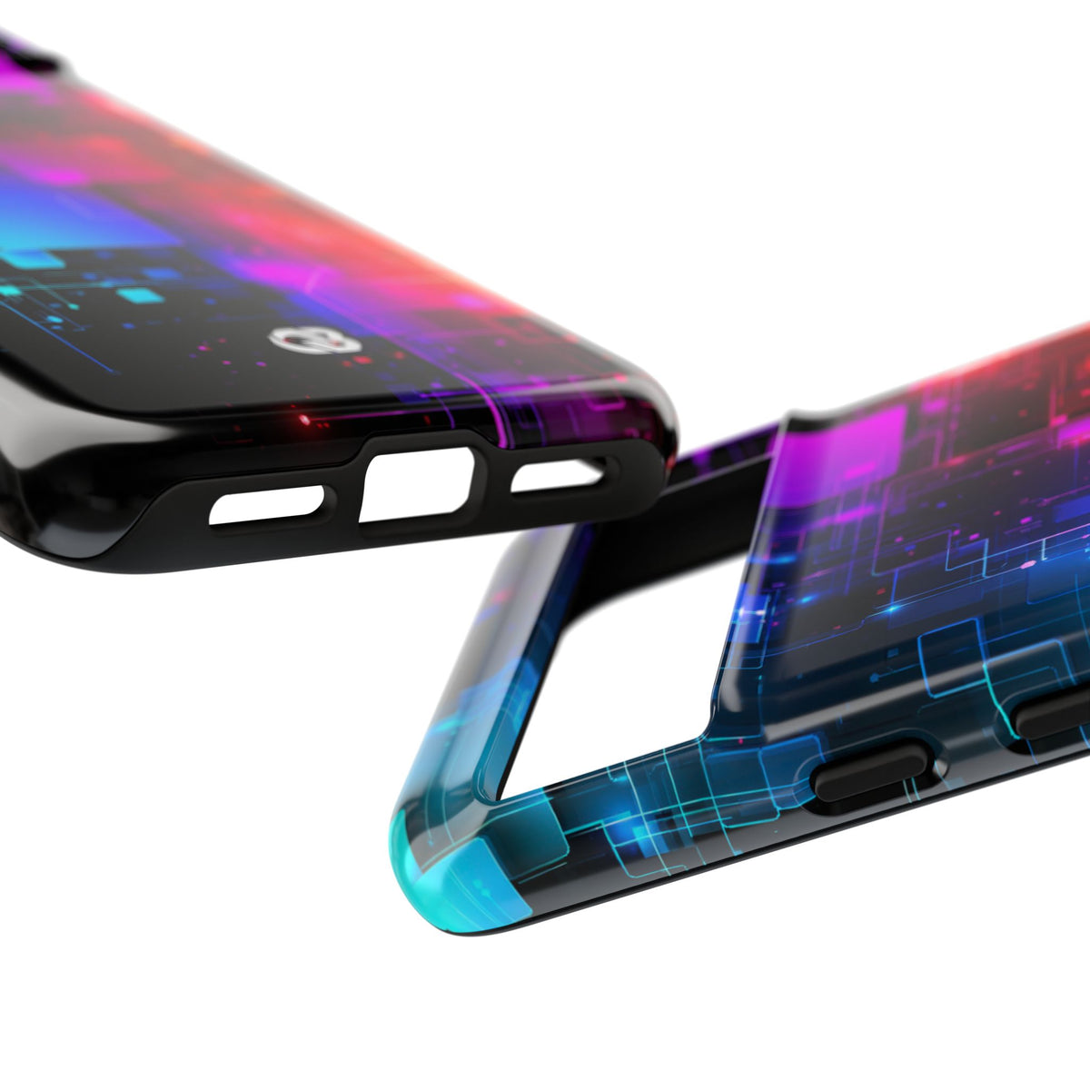 Spectral Circuit Grid · Tough Phone Case for Pixel · Black