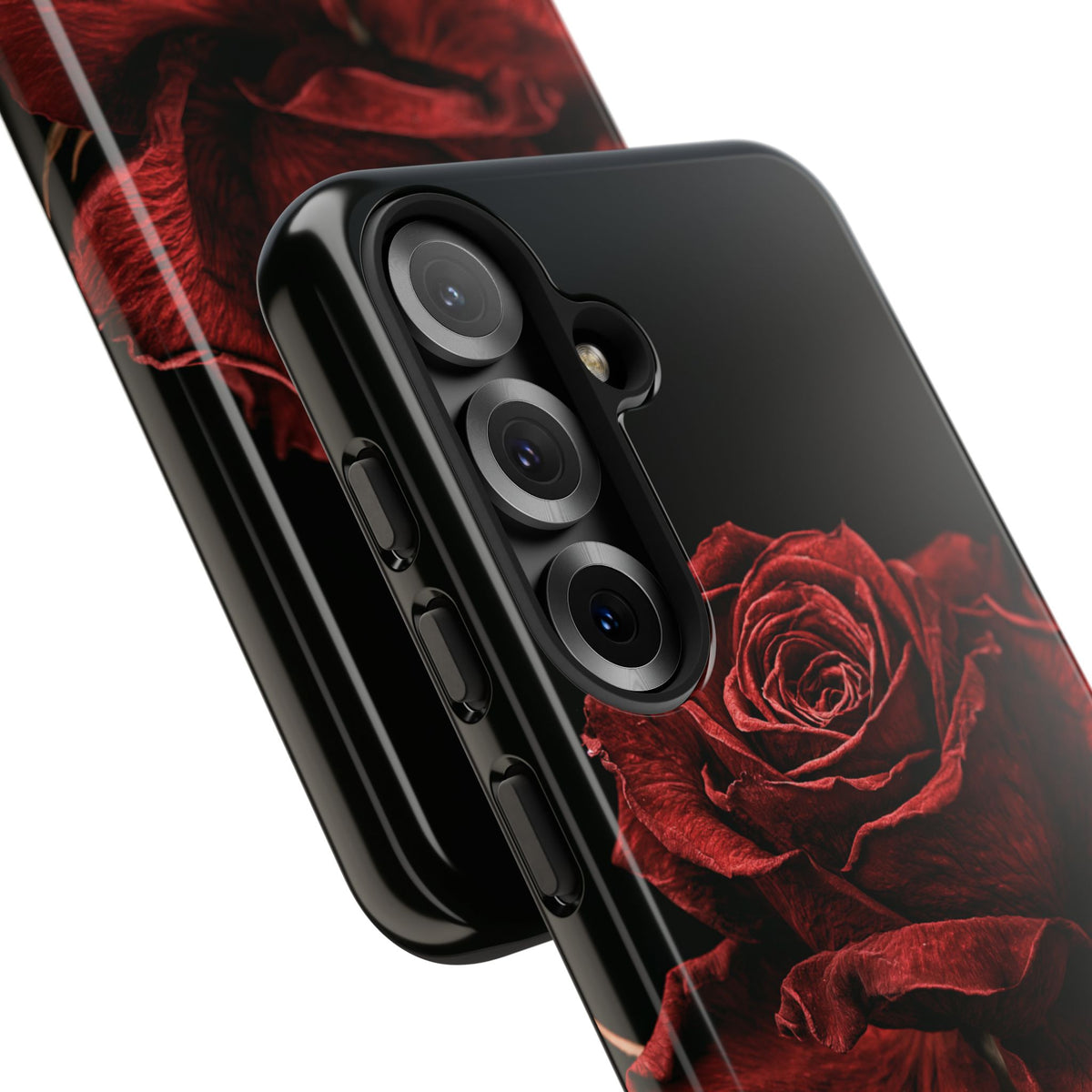 Crimson Noir Rose · Tough Phone Case for Samsung · Black