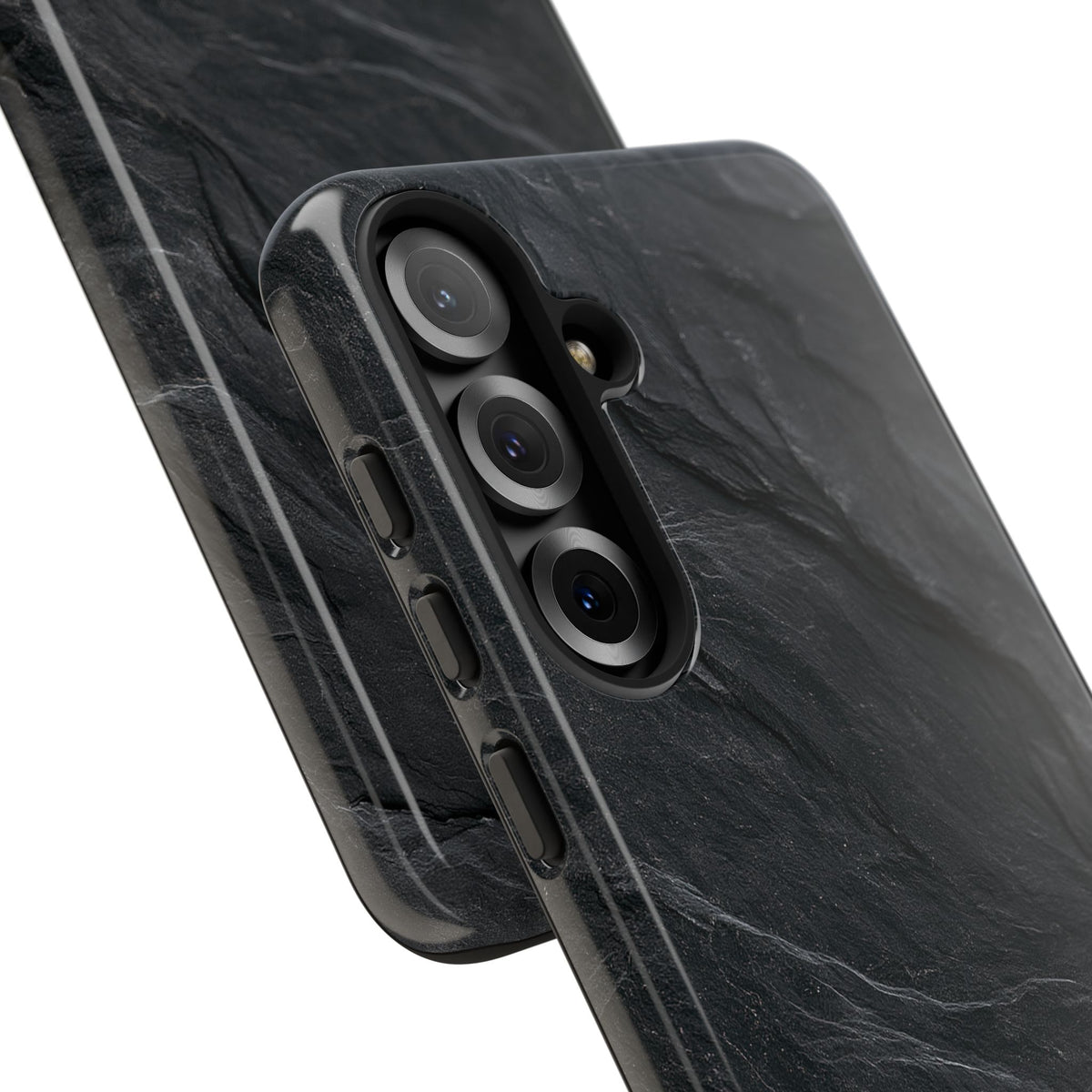 Black Tough Phone Case for Samsung - Midnight Slate Ridge