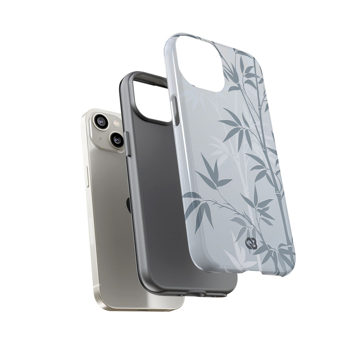 Misty Bamboo Grove · Tough Phone Case for iPhone · Blue
