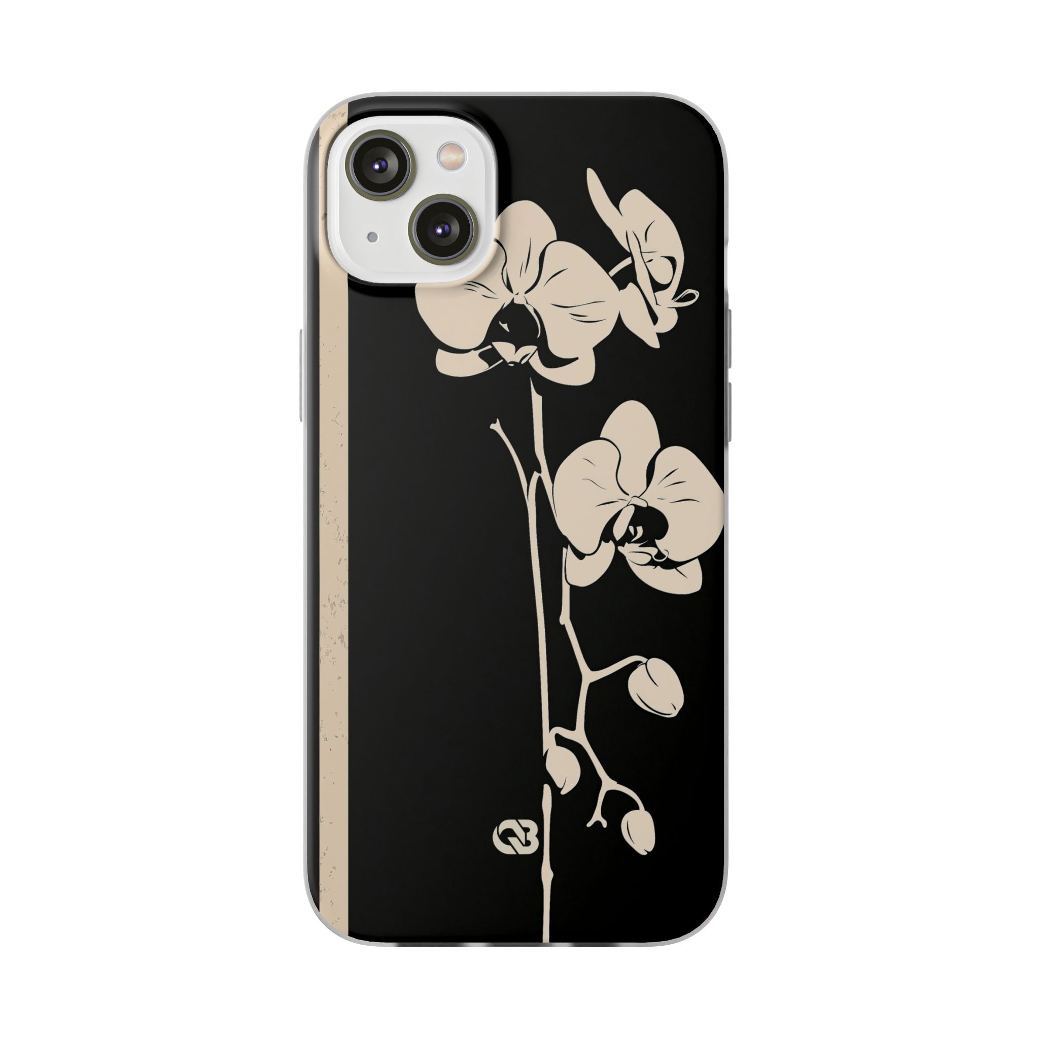 Black Lite Phone Case for iPhone - Obsidian Bone Orchid