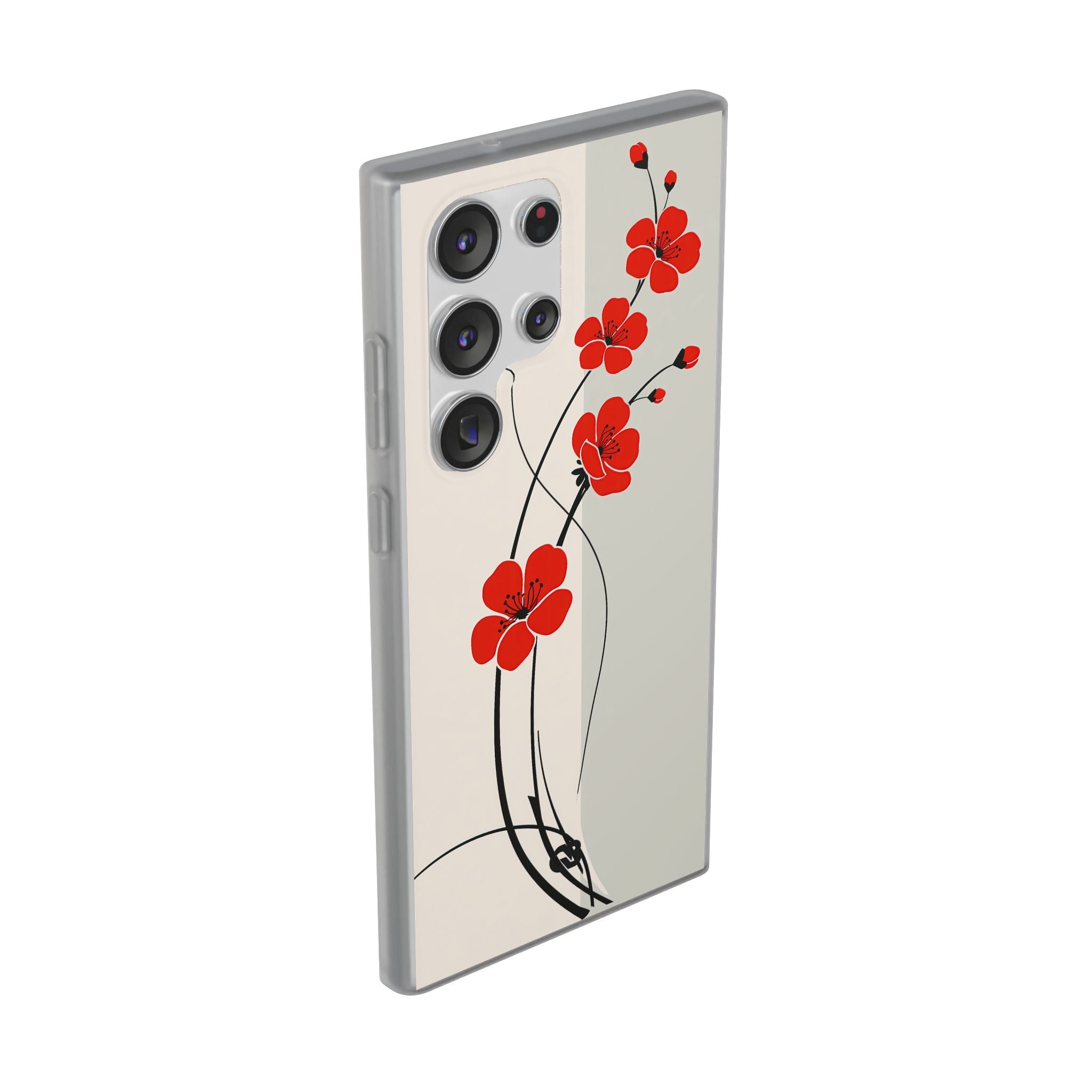 Red Lite Phone Case for Samsung - Crimson Plum Ink