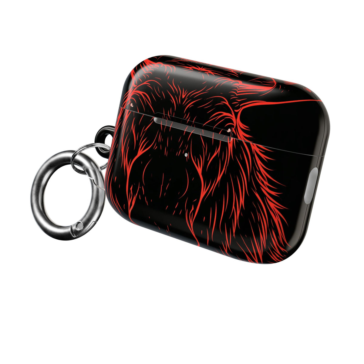 Crimson Horizon Moose · Hard Case for AirPods & AirPods Pro · Black