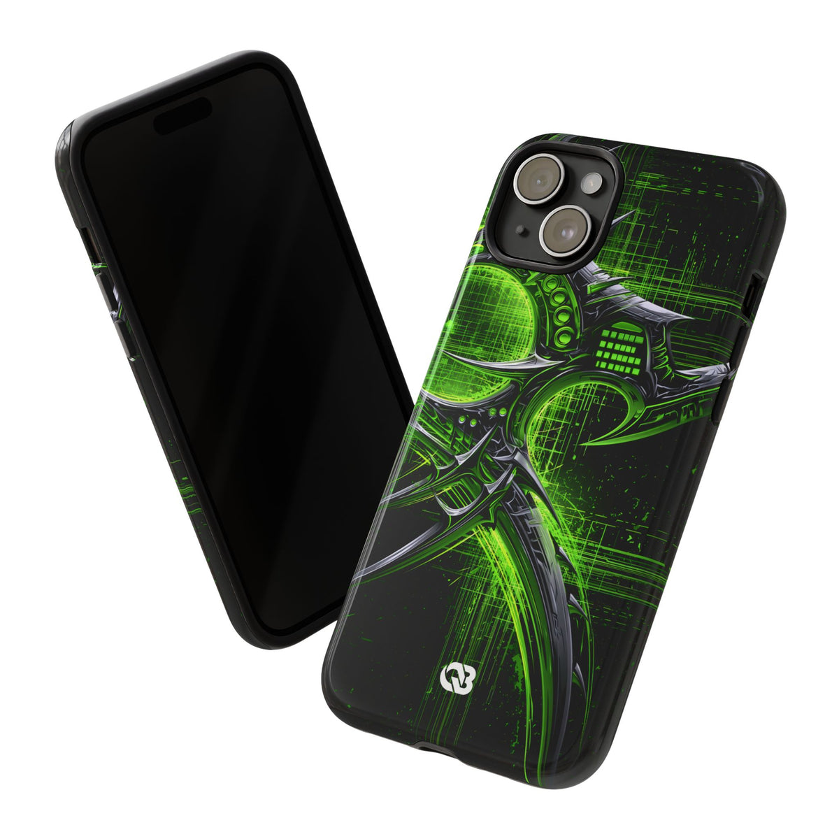 Cyber Sigil Grid · Tough Phone Case for iPhone · Green