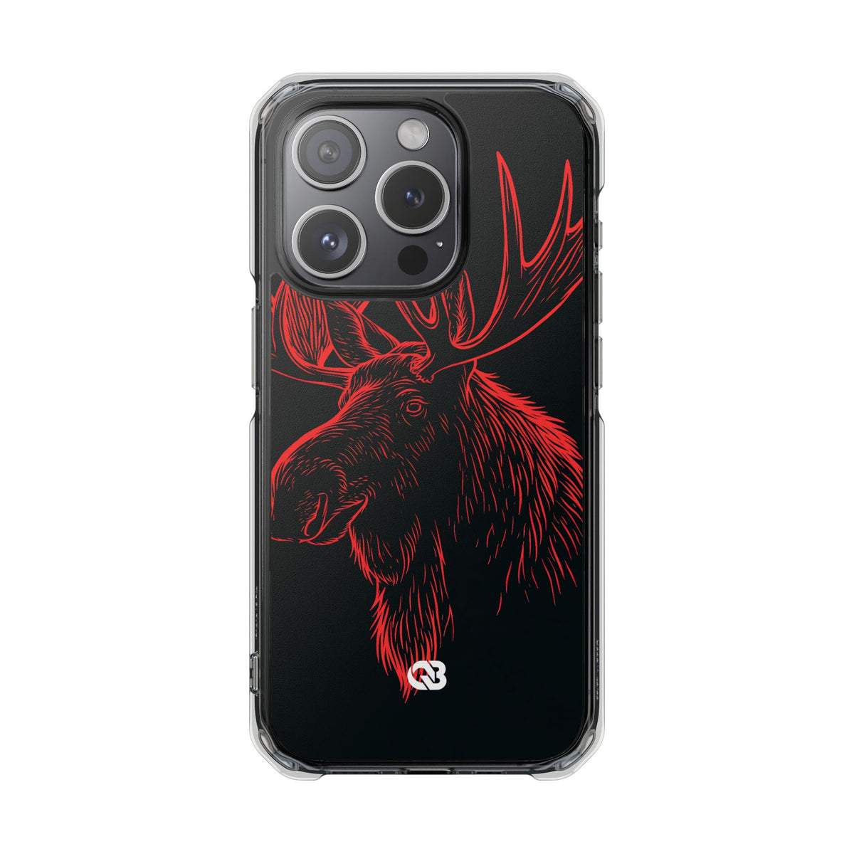 Nordic Elk · Clear Impact Magnetic Phone Case for iPhone · Black