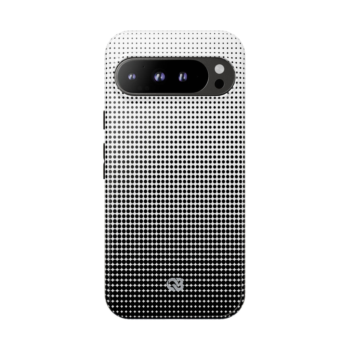 Black Tough Phone Case for Google Pixel - Obsidian Halftone Flux