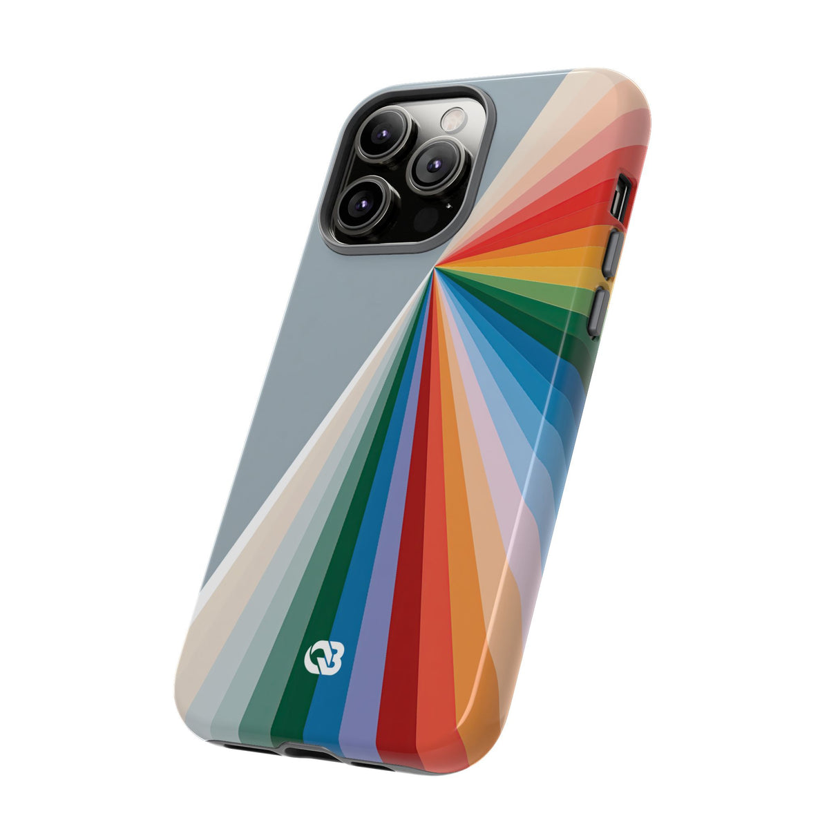 Grey Tough Phone Case for iPhone - Slate Prism Burst