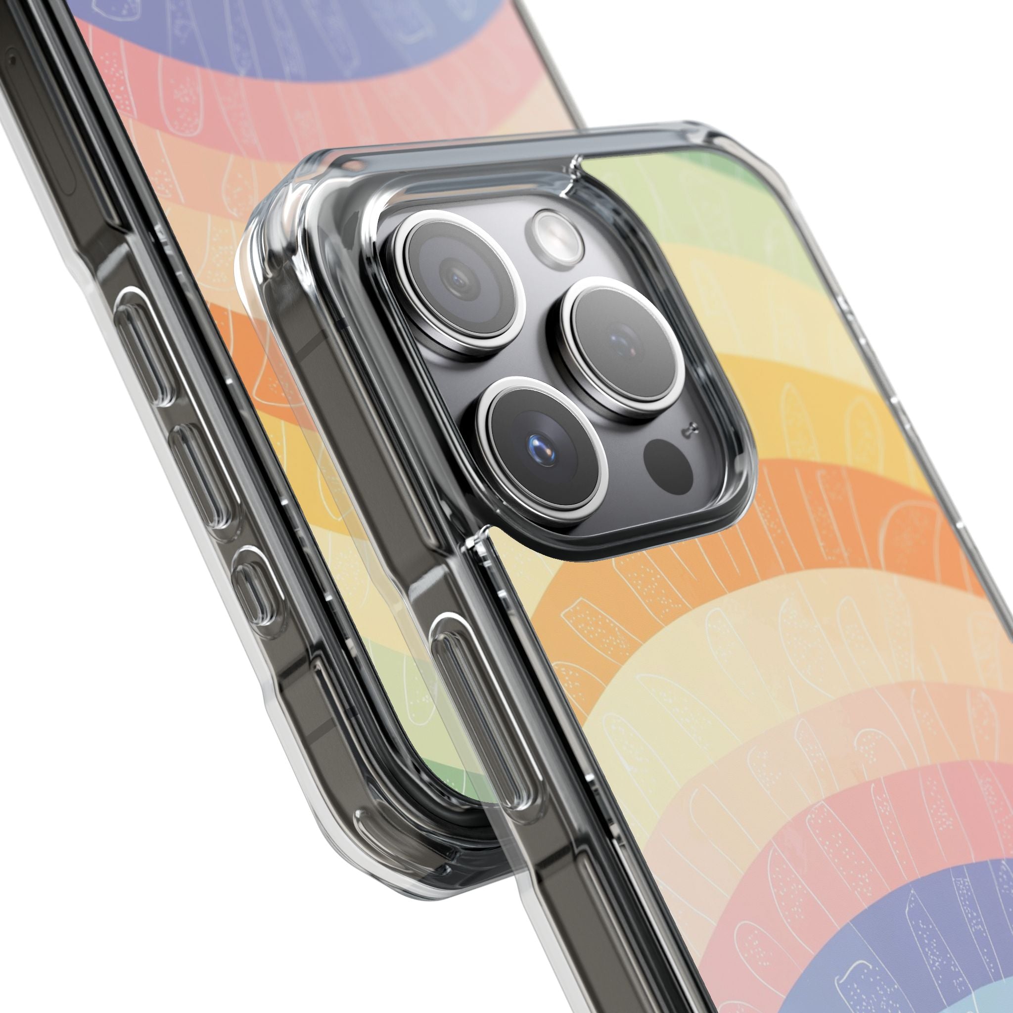 Pastel Rainbow Bands iPhone 15 Pro Case - Impact