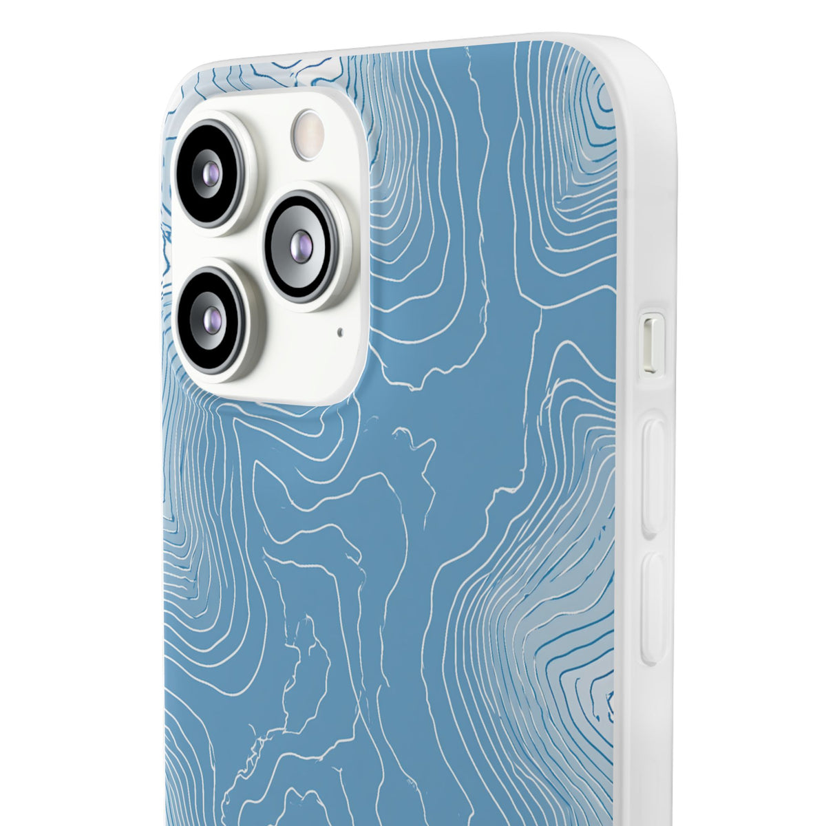 Glacial Basin Topo · Lite Phone Case for iPhone · Blue
