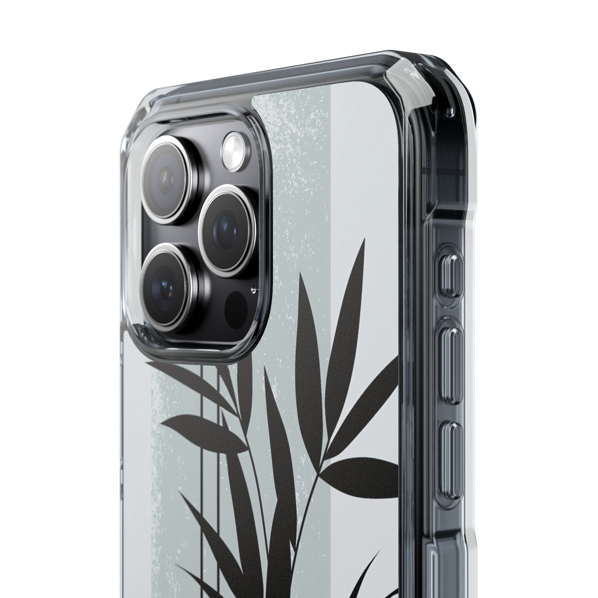 Grey Impact MagSafe Phone Case for iPhone - Sage Bamboo Noir