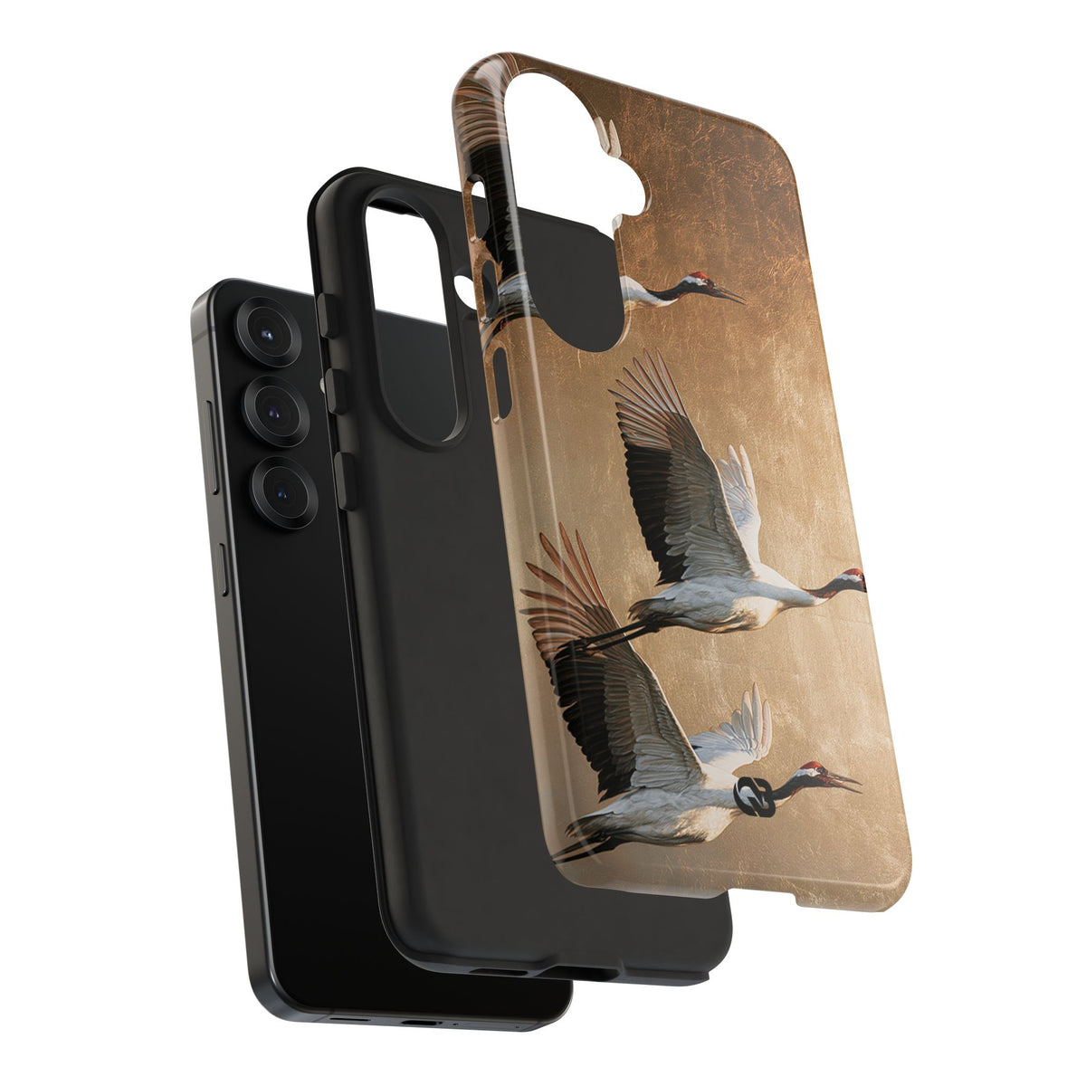 Golden Crane Flight · Tough Phone Case for Samsung · Gold