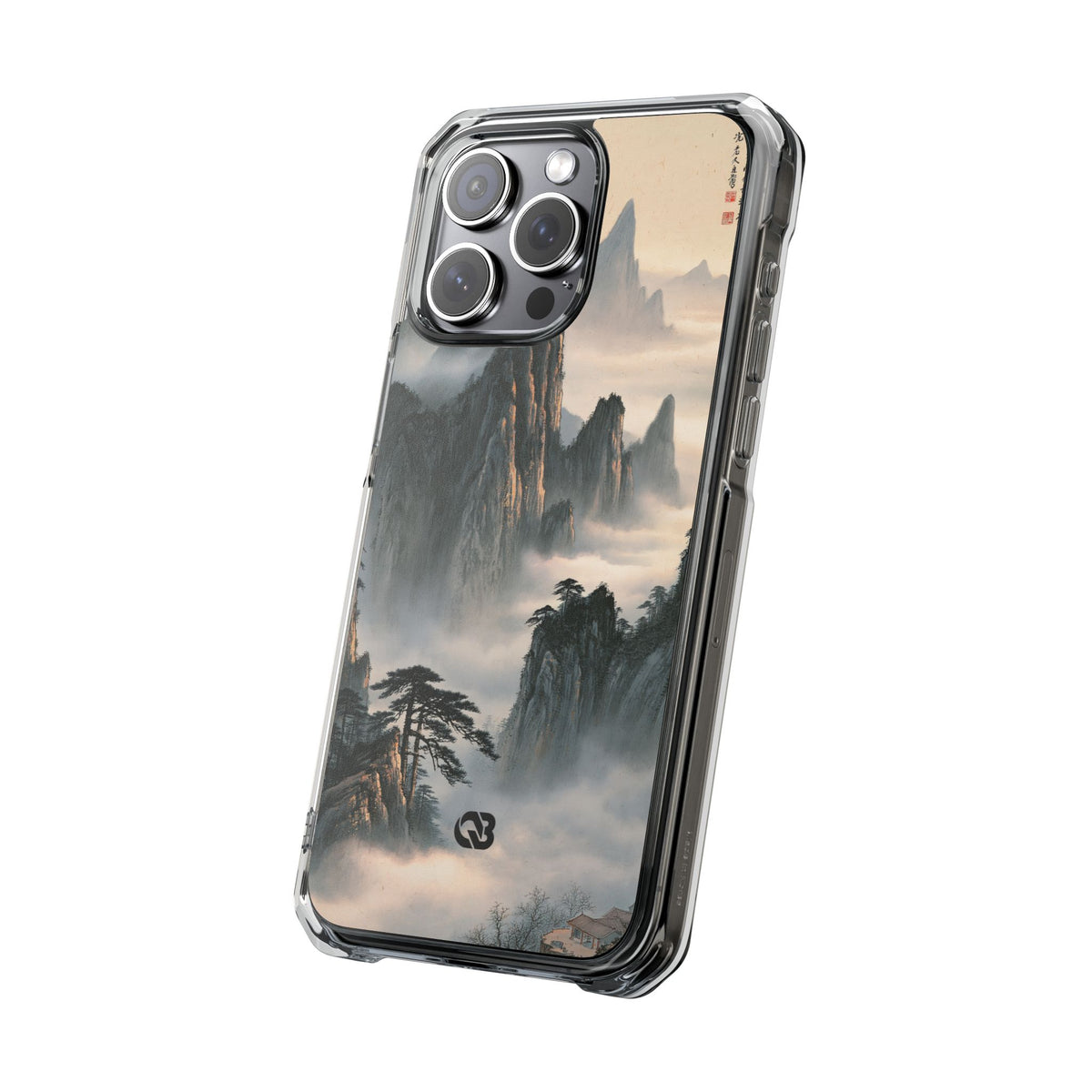 Sacred Mountain Mist · Clear Impact Magnetic Phone Case for iPhone · Beige