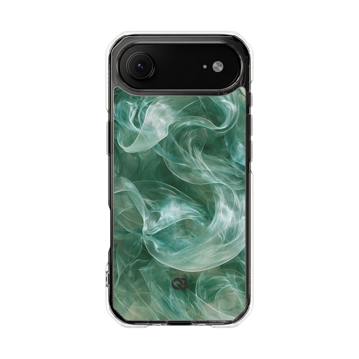 Translucent Aqua Flow · Clear Impact Magnetic Phone Case for iPhone · Teal