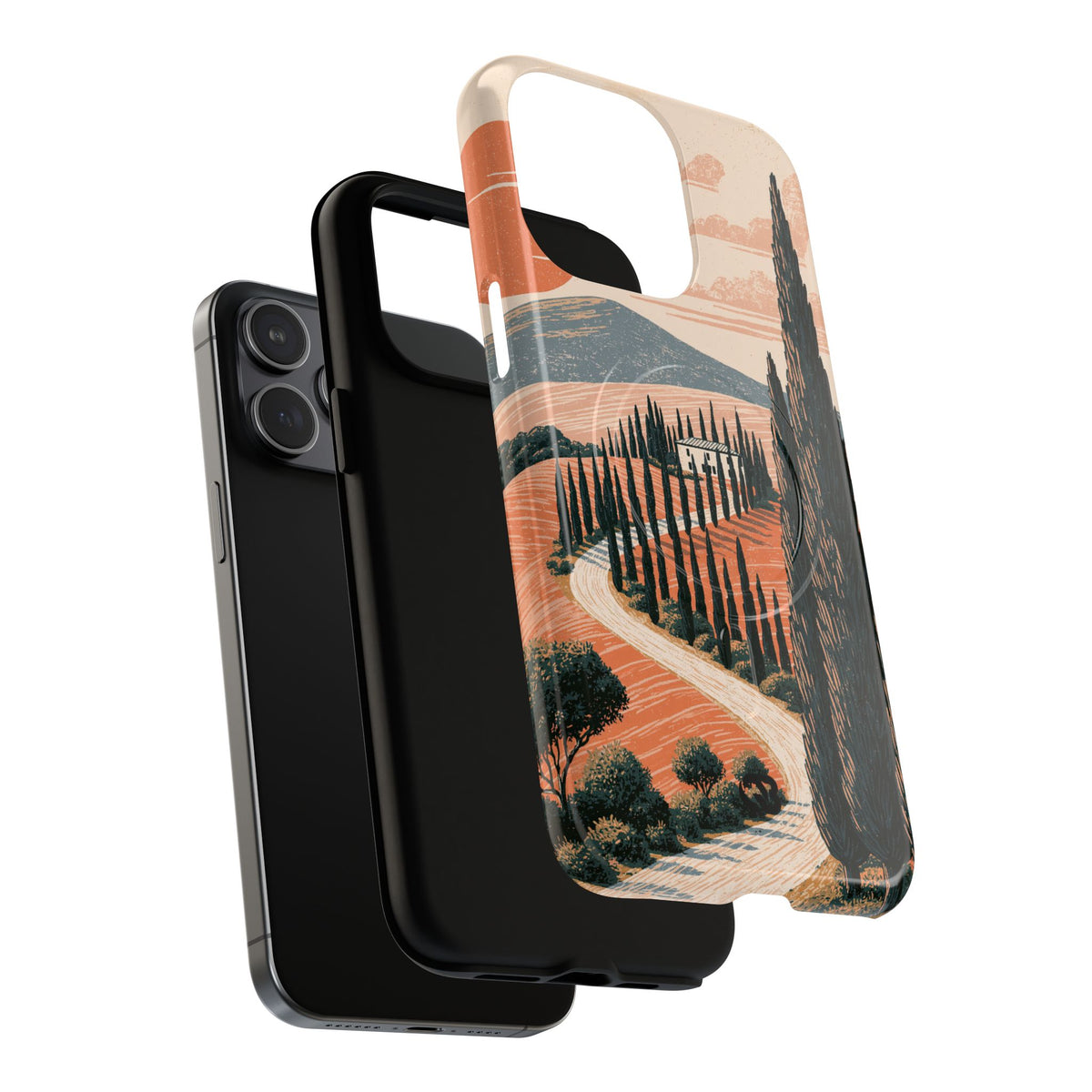 Tuscan Cypress Horizon · Tough 2.0 Magnetic Phone Case for iPhone · Orange