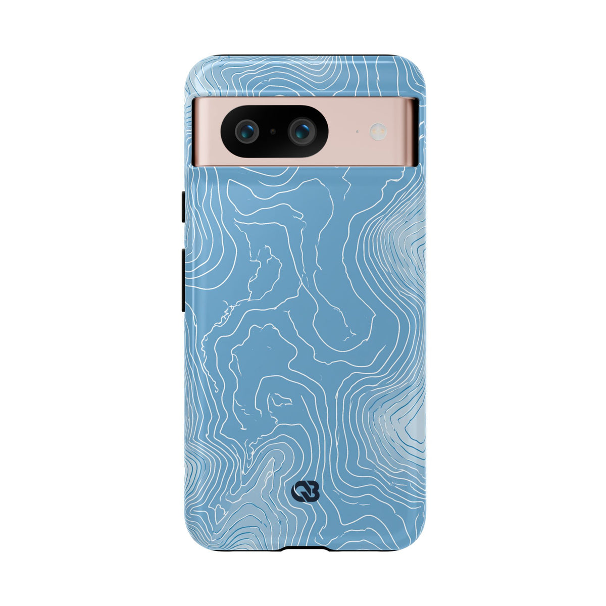 Blue Tough Phone Case for Google Pixel - Glacial Ridge Topo