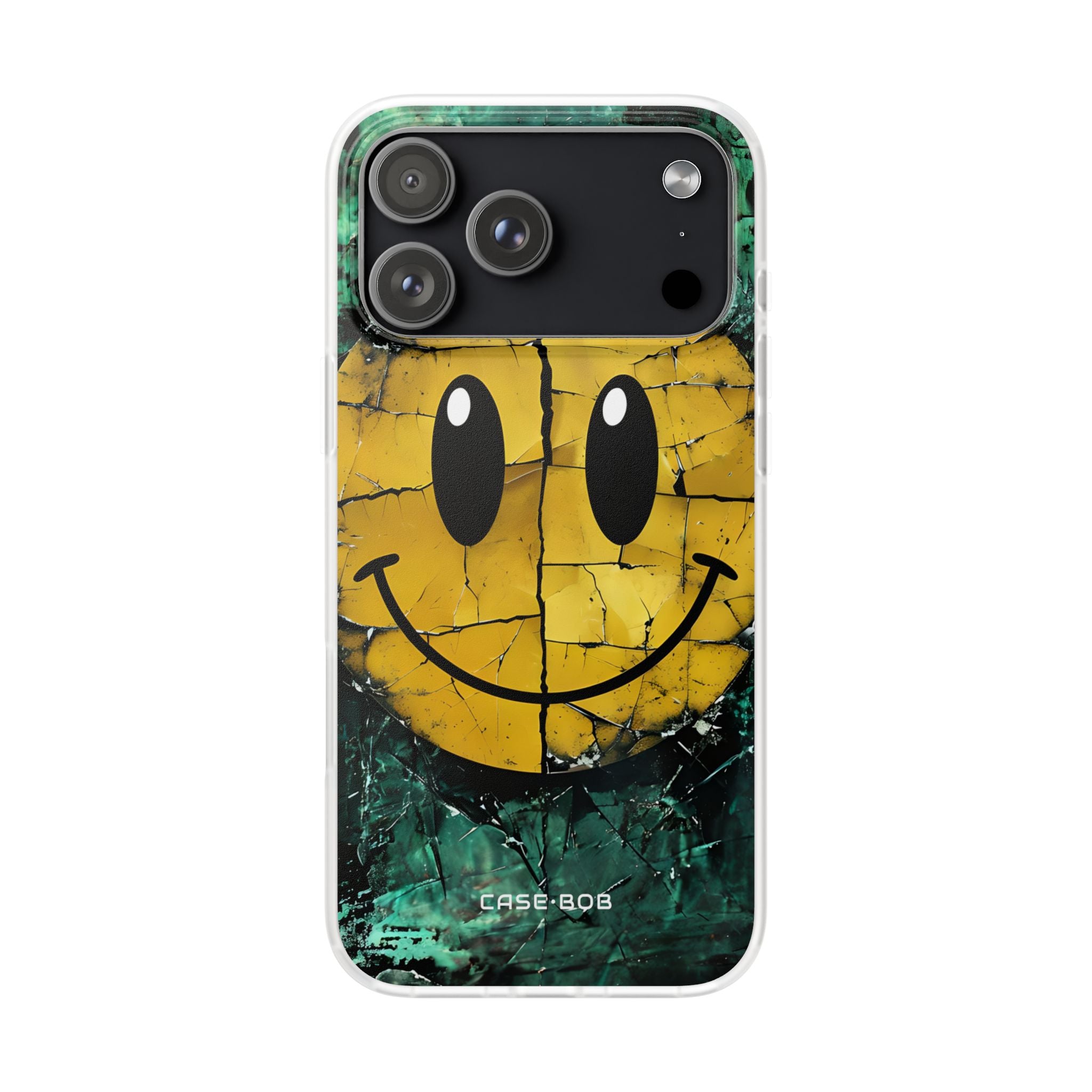 Cracked Smiley iPhone 17 Pro Max Case - Soft - CASE•BOB