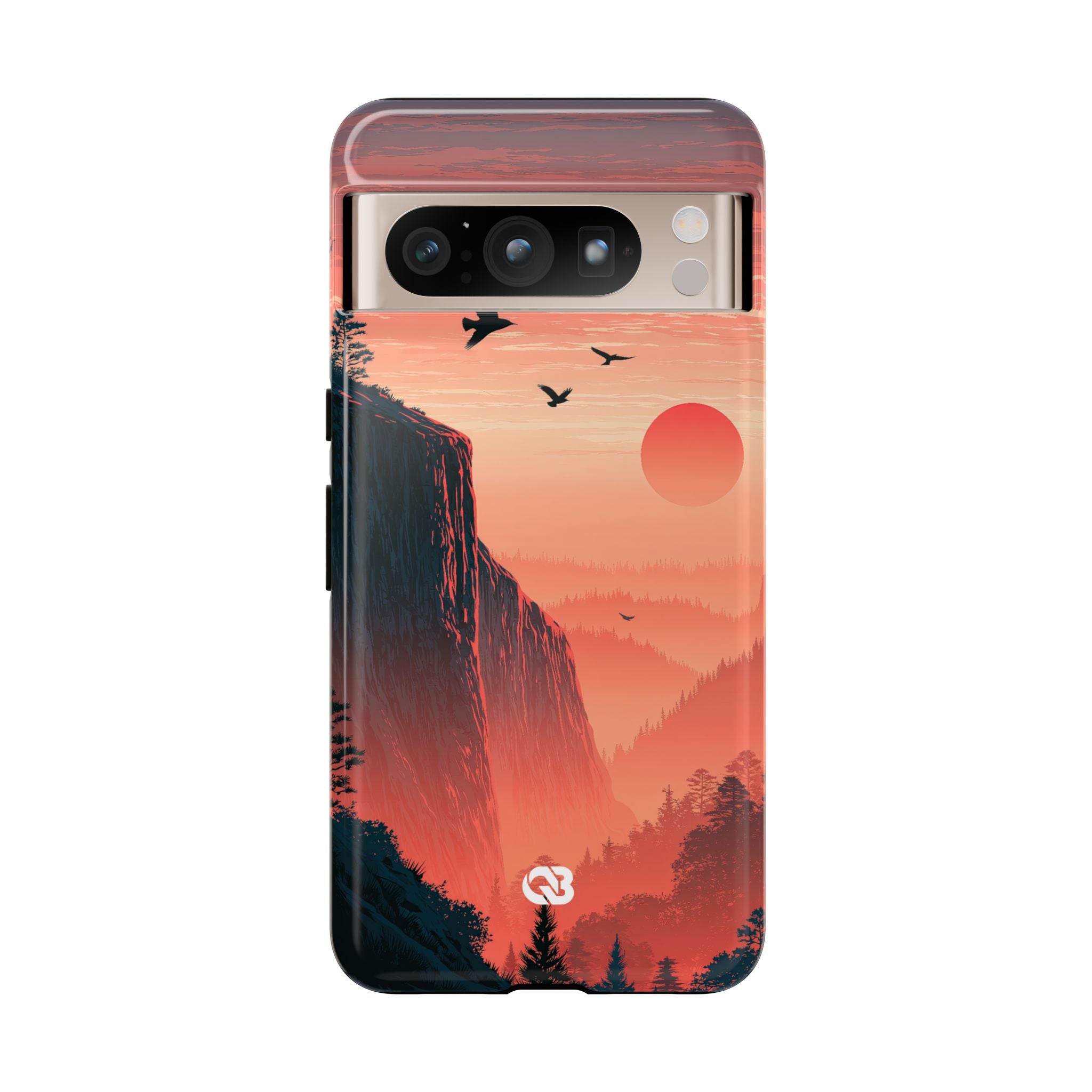 Orange Tough Phone Case for Google Pixel - Crimson Ridge Flight