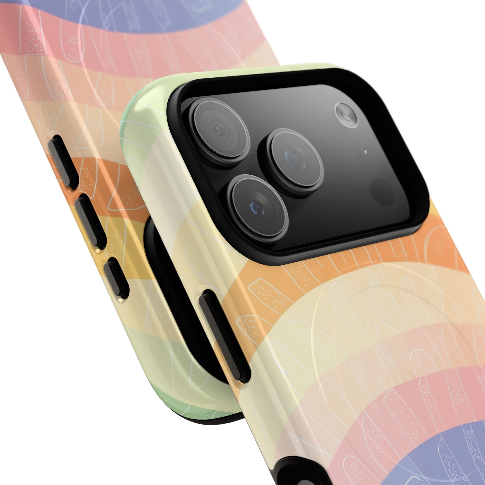 Pastel Rainbow Bands iPhone 17 Pro Case - Tough+ - CASE•BOB