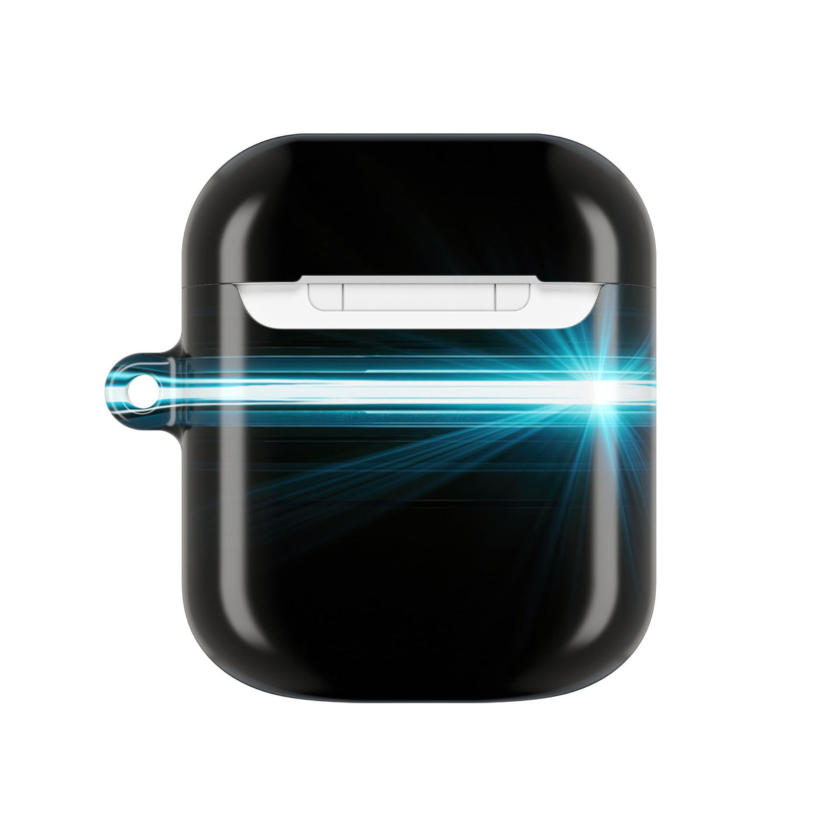 Cyan Anamorphic Flare · Hard Case for AirPods & AirPods Pro · Black
