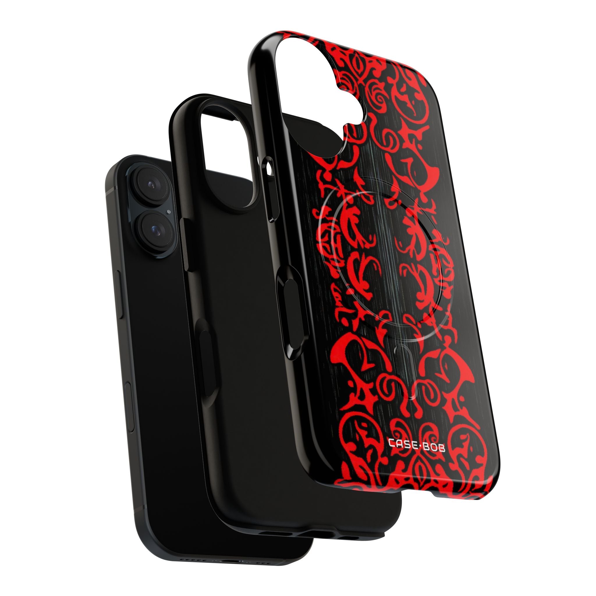 Crimson Spiral iPhone 16 Case - Tough+