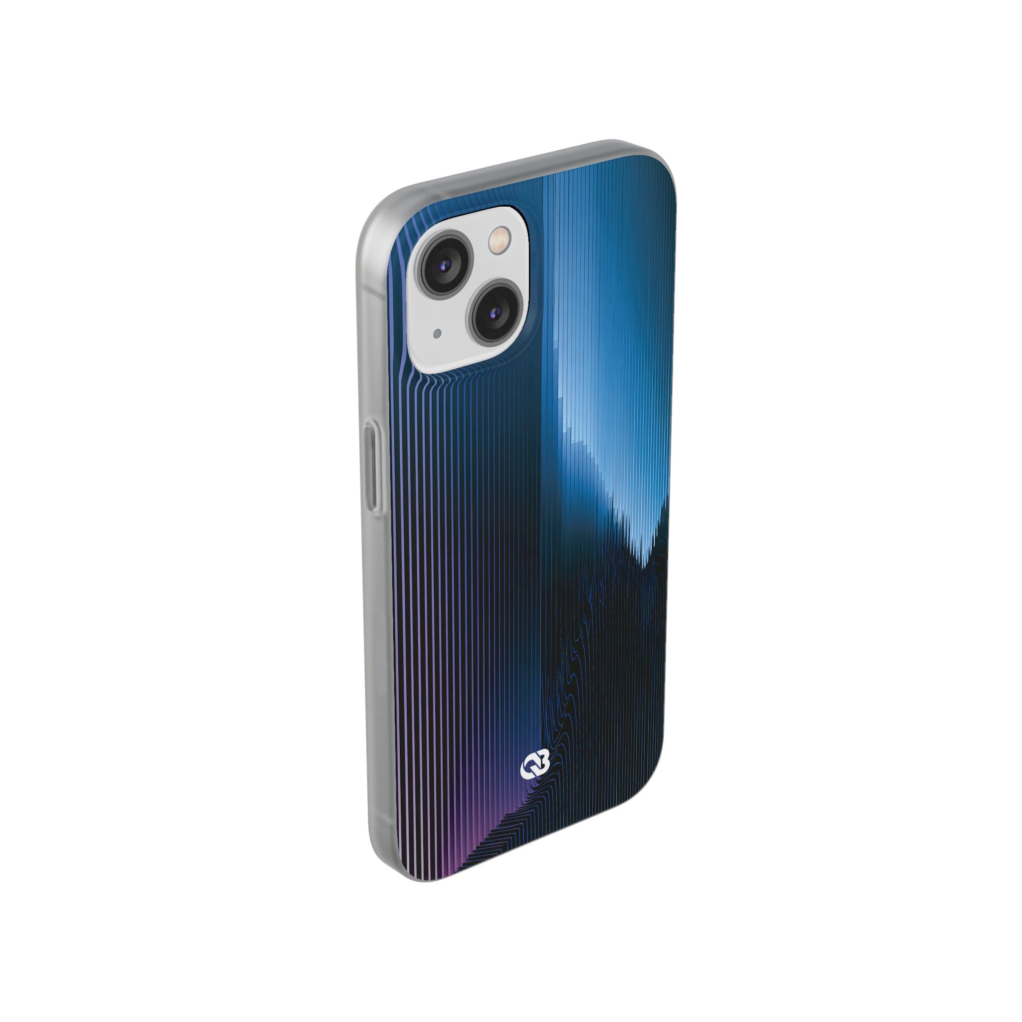 Blue Lite Phone Case for iPhone - Indigo Distortion Wave