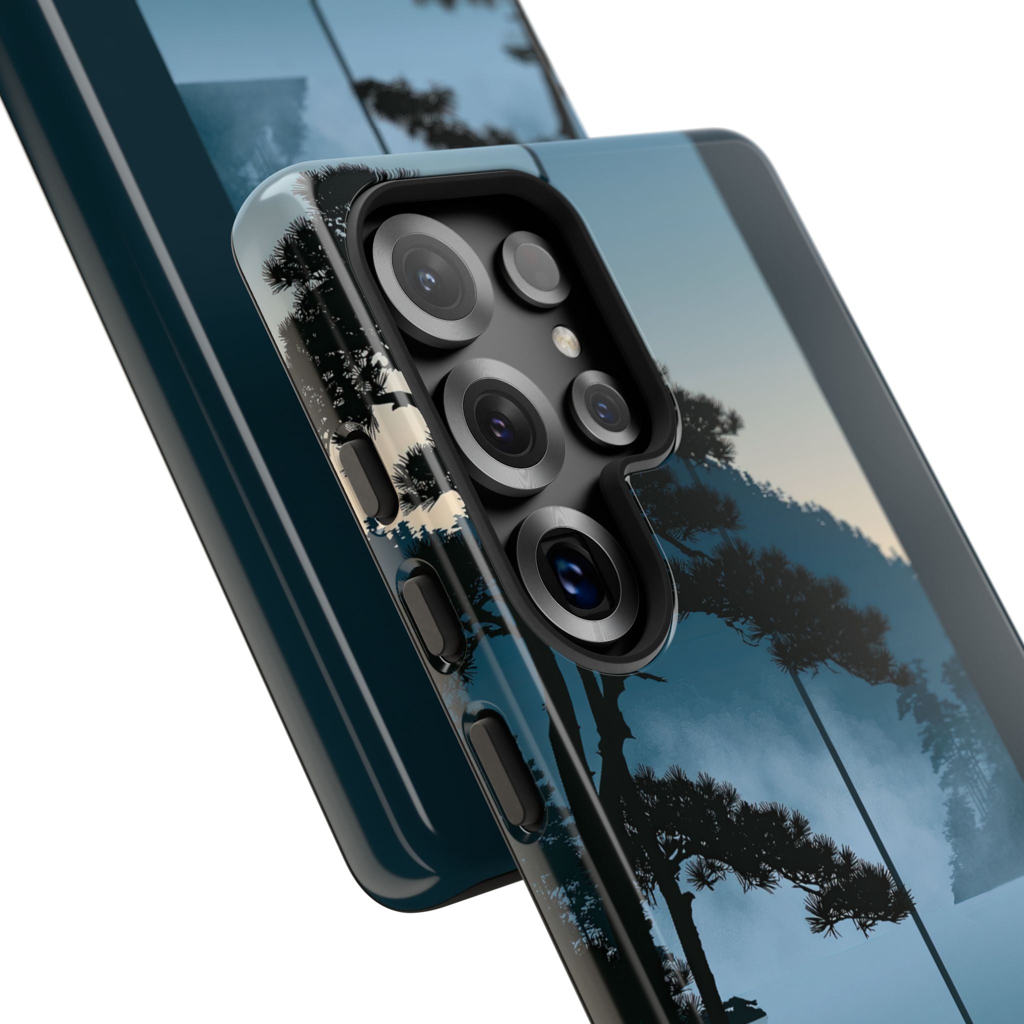 Blue Tough Phone Case for Samsung - Kyoto Mist Pine