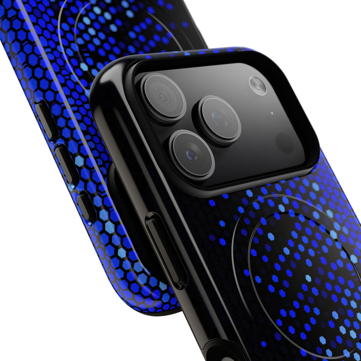 Cobalt Hex Dispersion · Tough 2.0 Magnetic Phone Case for iPhone · Blue